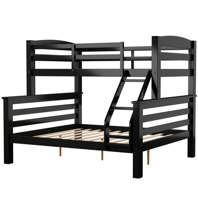 Linon Cale Black Twin Over Full Bunk Bed