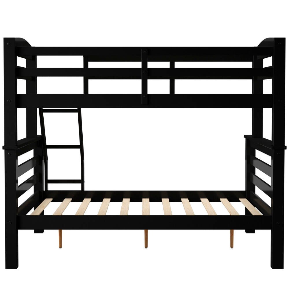 Linon Cale Black Twin Over Full Bunk Bed, , large