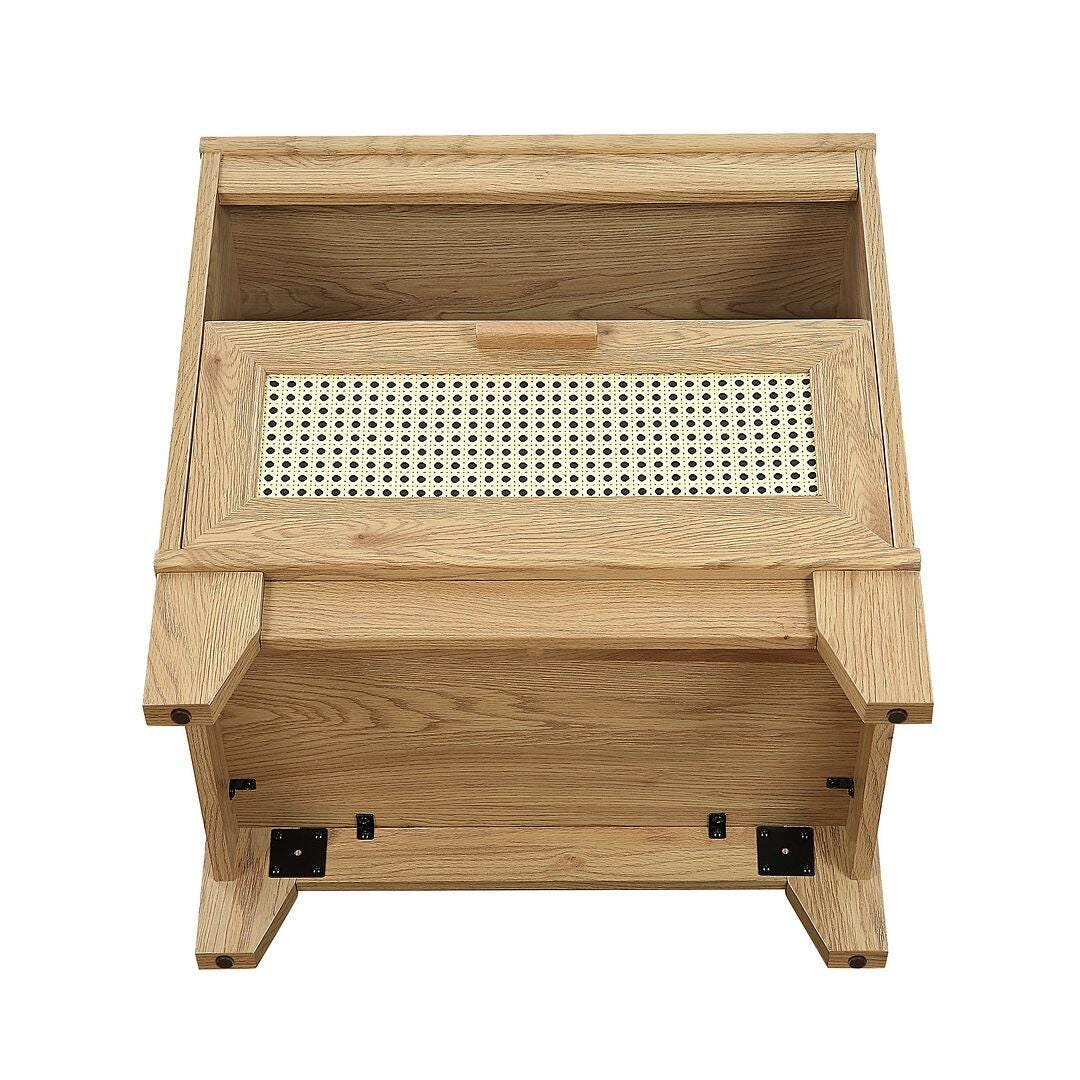 Manhattan Comfort Sheridan Cane 1-Drawer Nightstand Set of 2, , large