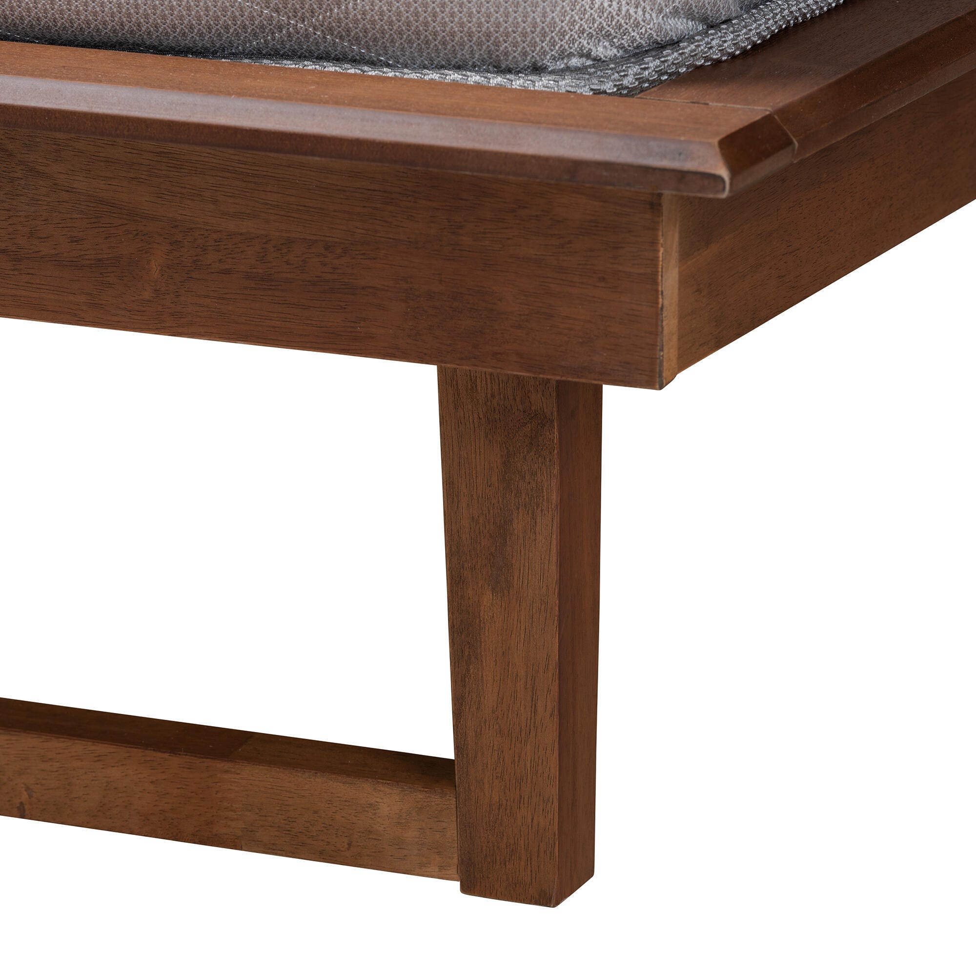 Baxton Studio Macayle King Platform Bed, Ash Walnut, large
