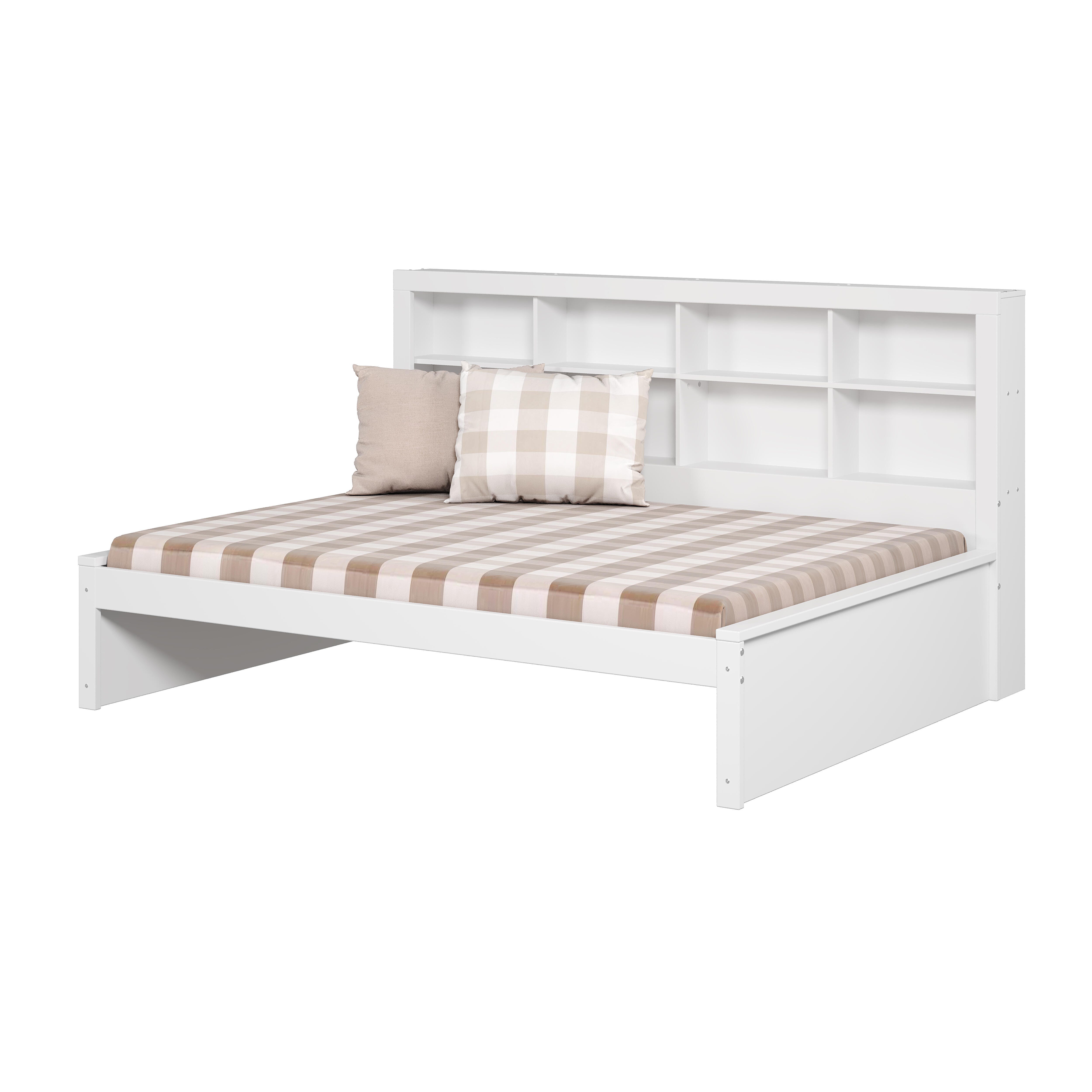 Donco Kids Bookcase Full Daybed, White, large