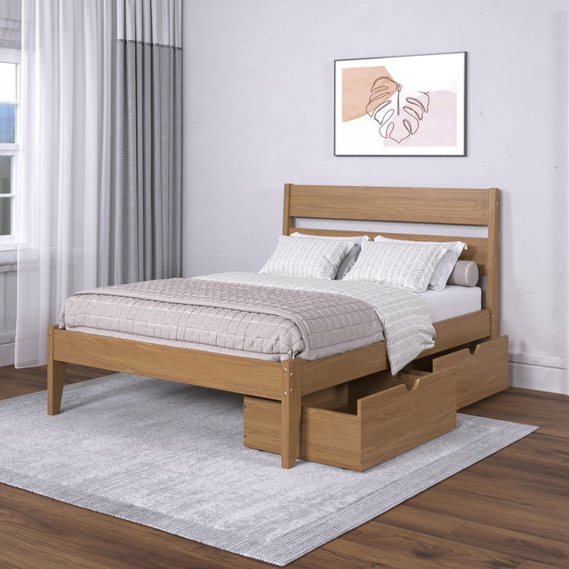 Donco Kids Full Platform Bed with Dual Underbed Drawers