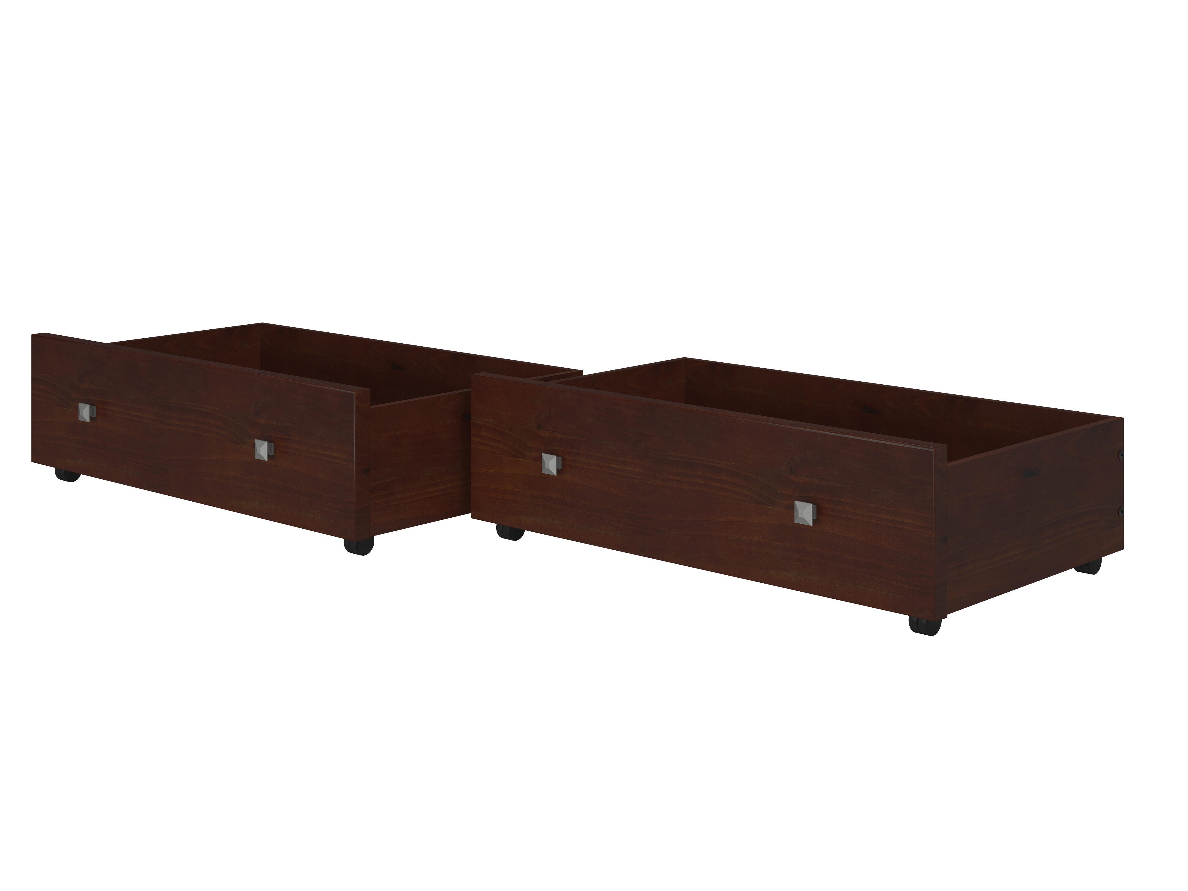 Donco Kids Econo Scandinavian Twin Bed with Dual Underbed Drawers, Cappuccino, large
