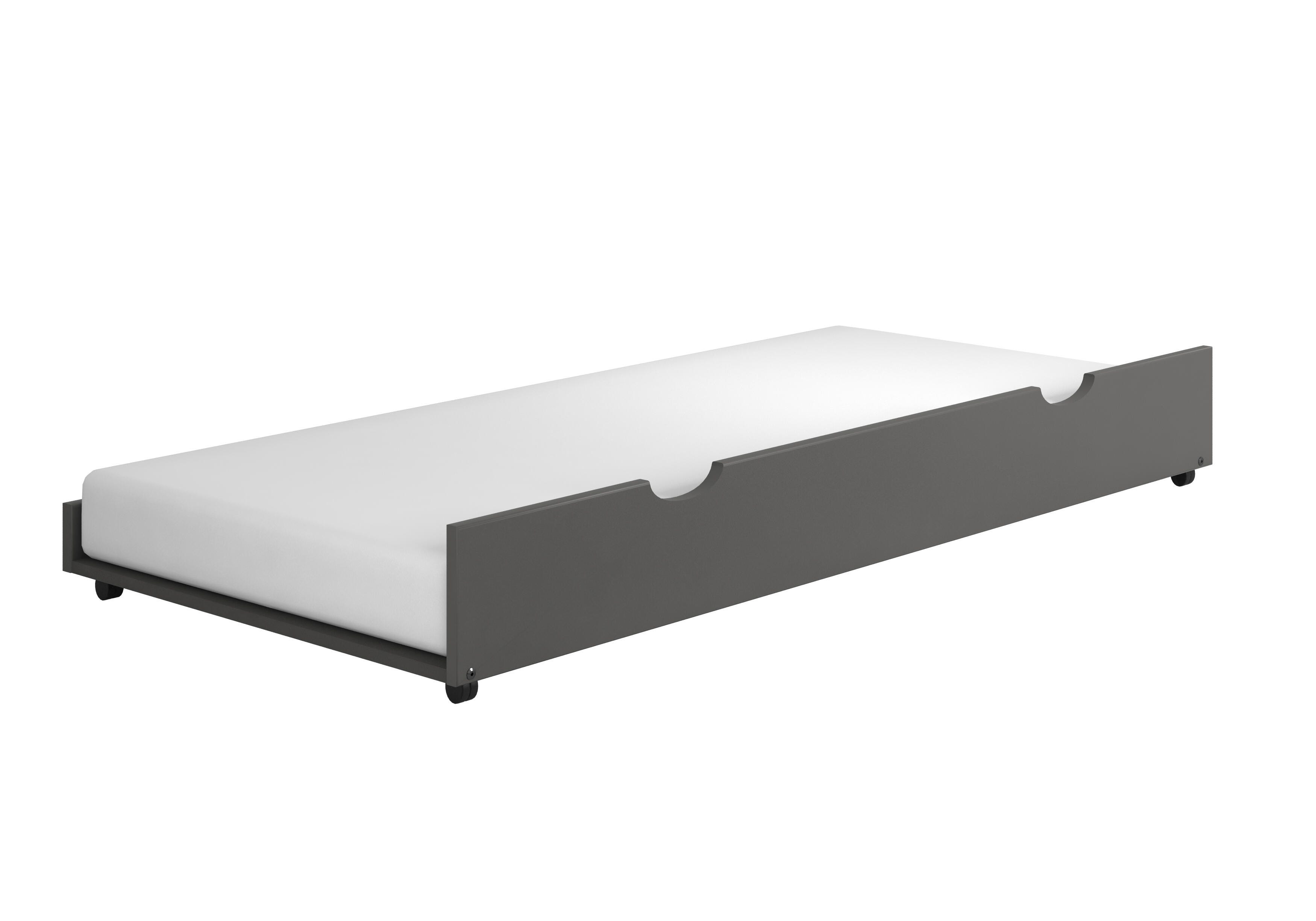 Donco Kids Econo Full Bed with Twin Trundle, Dark Gray, large