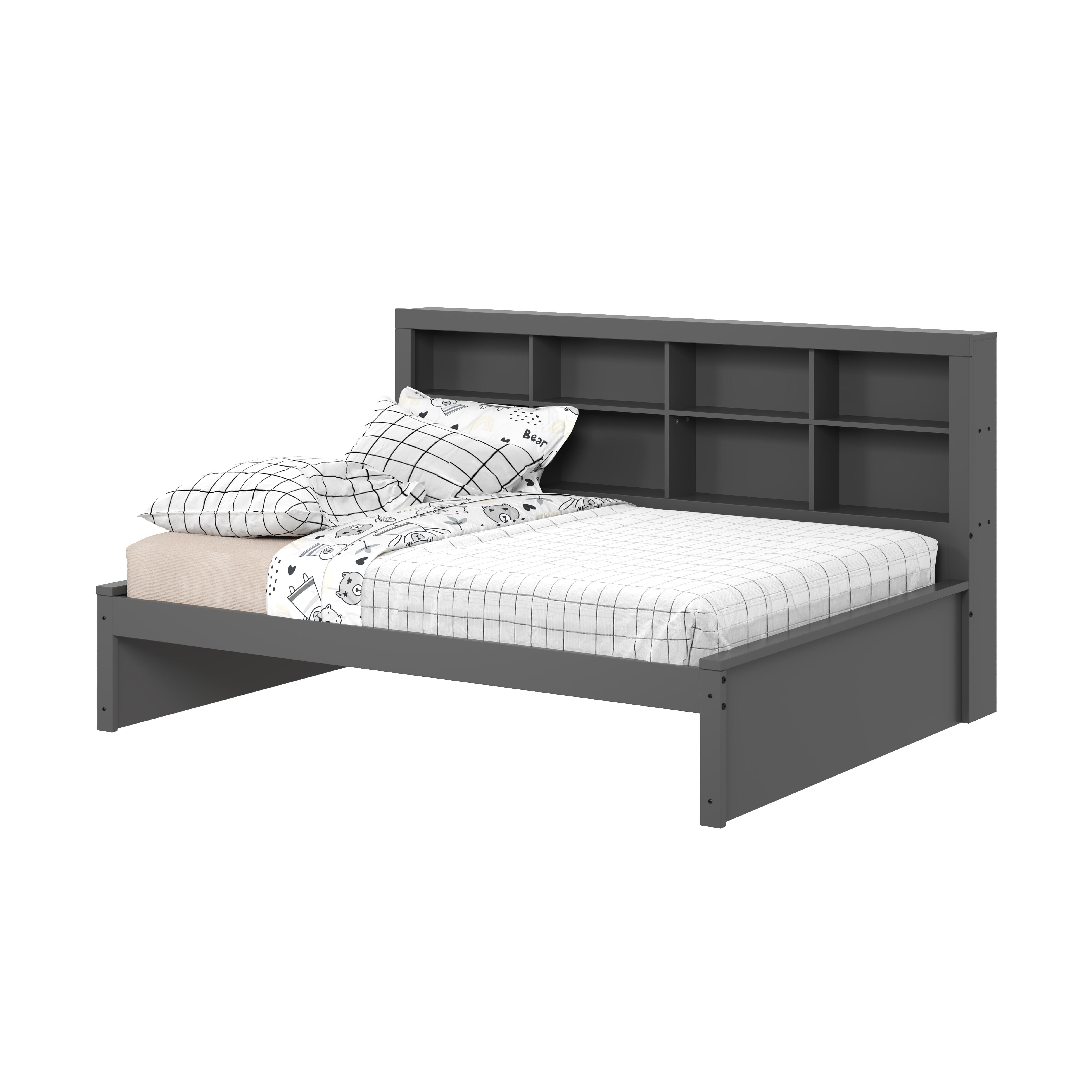 Donco Kids Bookcase Full Daybed, Dark Gray, large