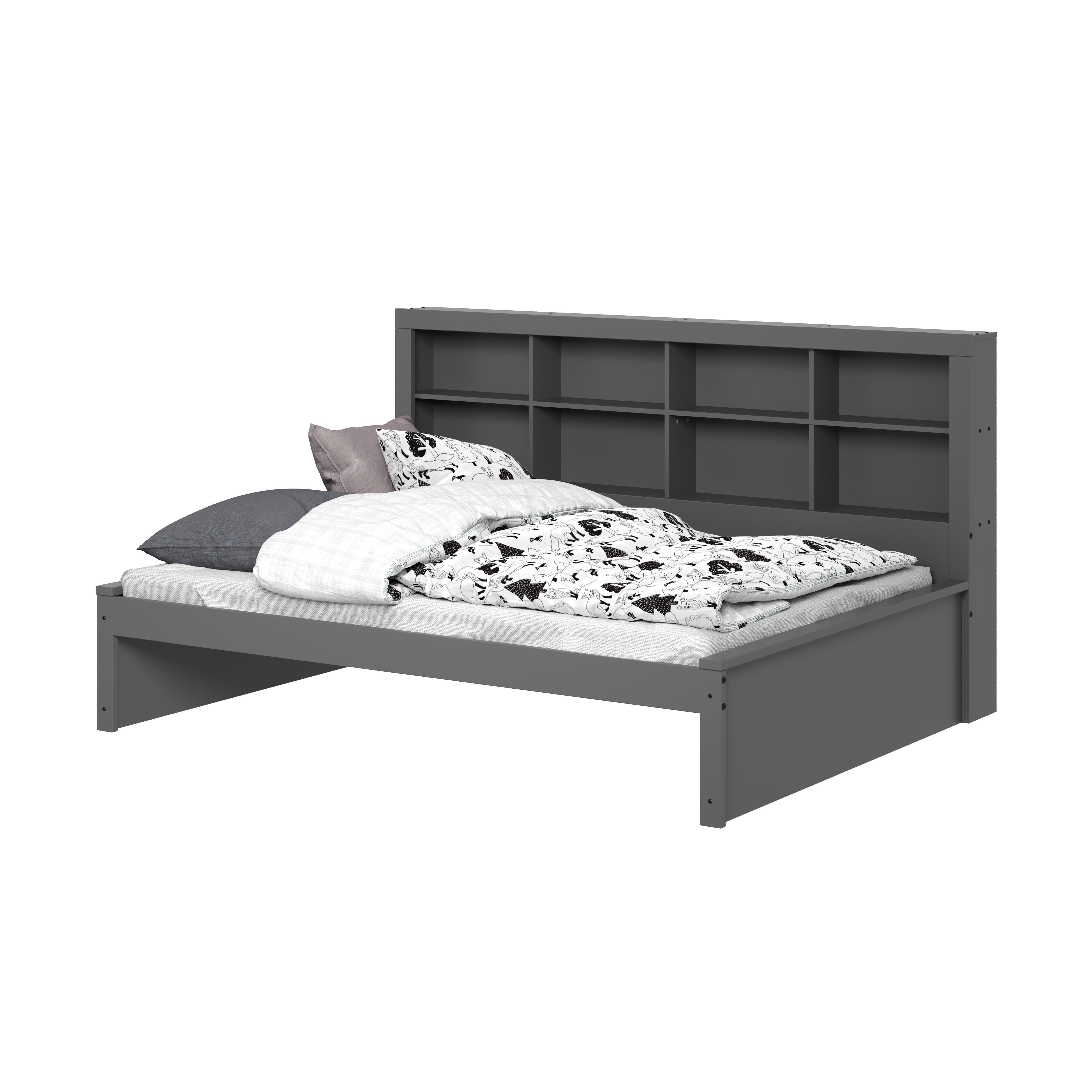 Donco Kids Bookcase Full Daybed, Dark Gray, large