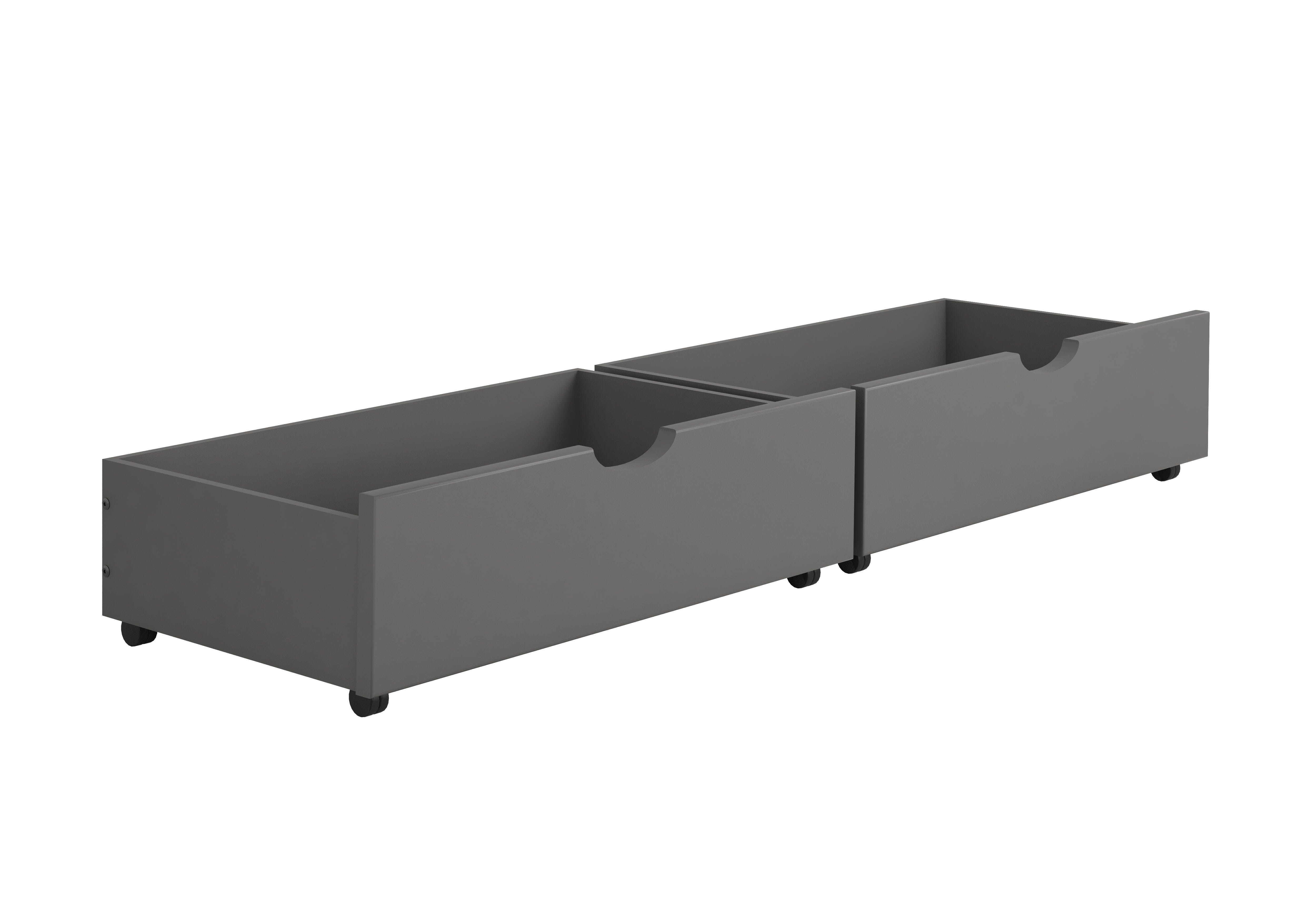 Donco Kids Econo Scandinavian Twin Bed with Dual Underbed Drawers, Dark Gray, large