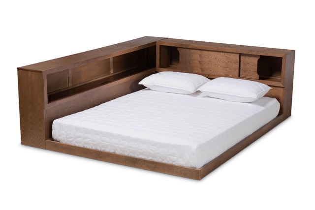 Erie Wood Queen Platform Storage Bed with Built-In Outlet