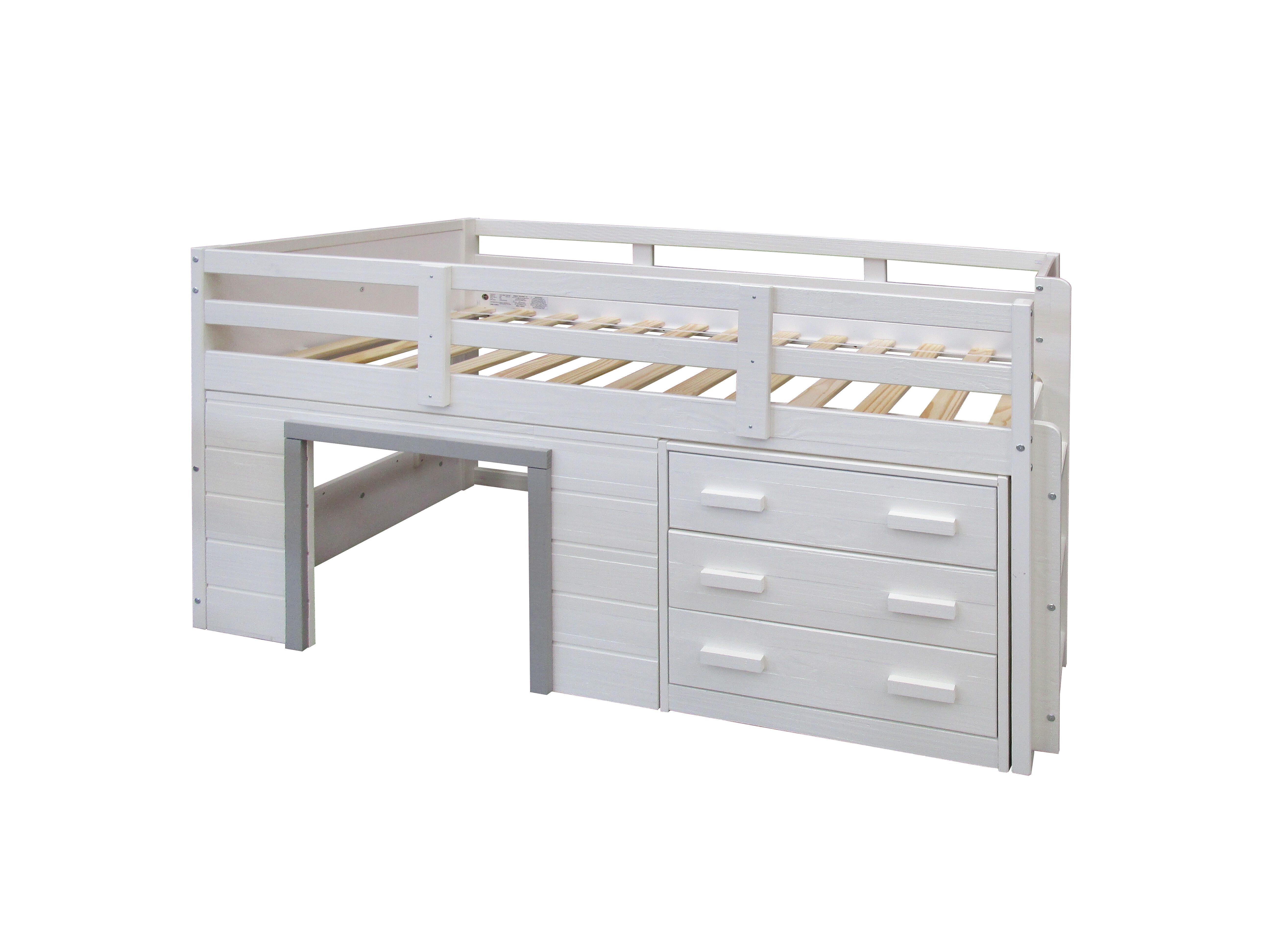 Donco Kids Sweet Dreams Twin Loft with 3 Drawer Chest, , large