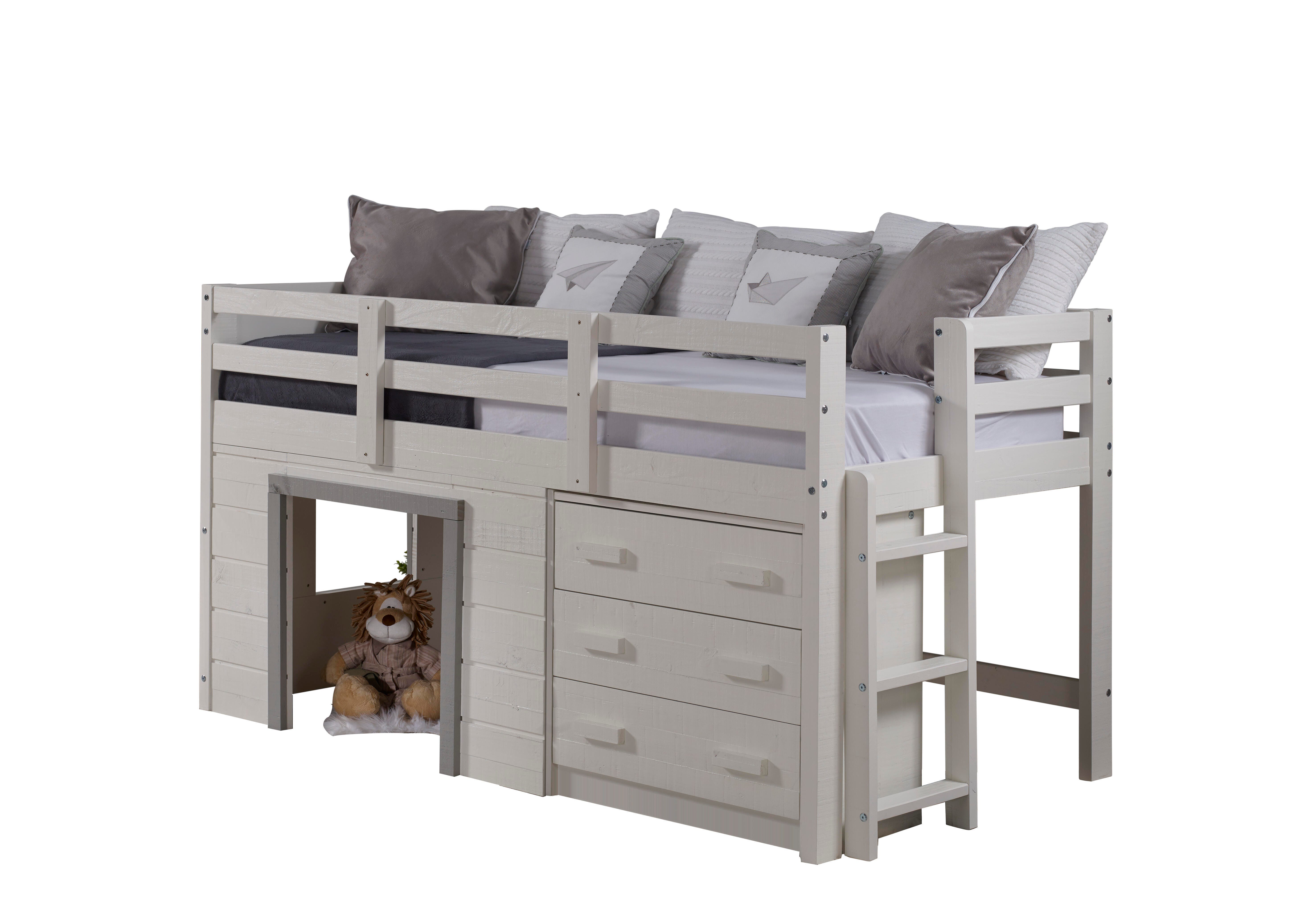 Donco Kids Sweet Dreams Twin Loft with 3 Drawer Chest, , large