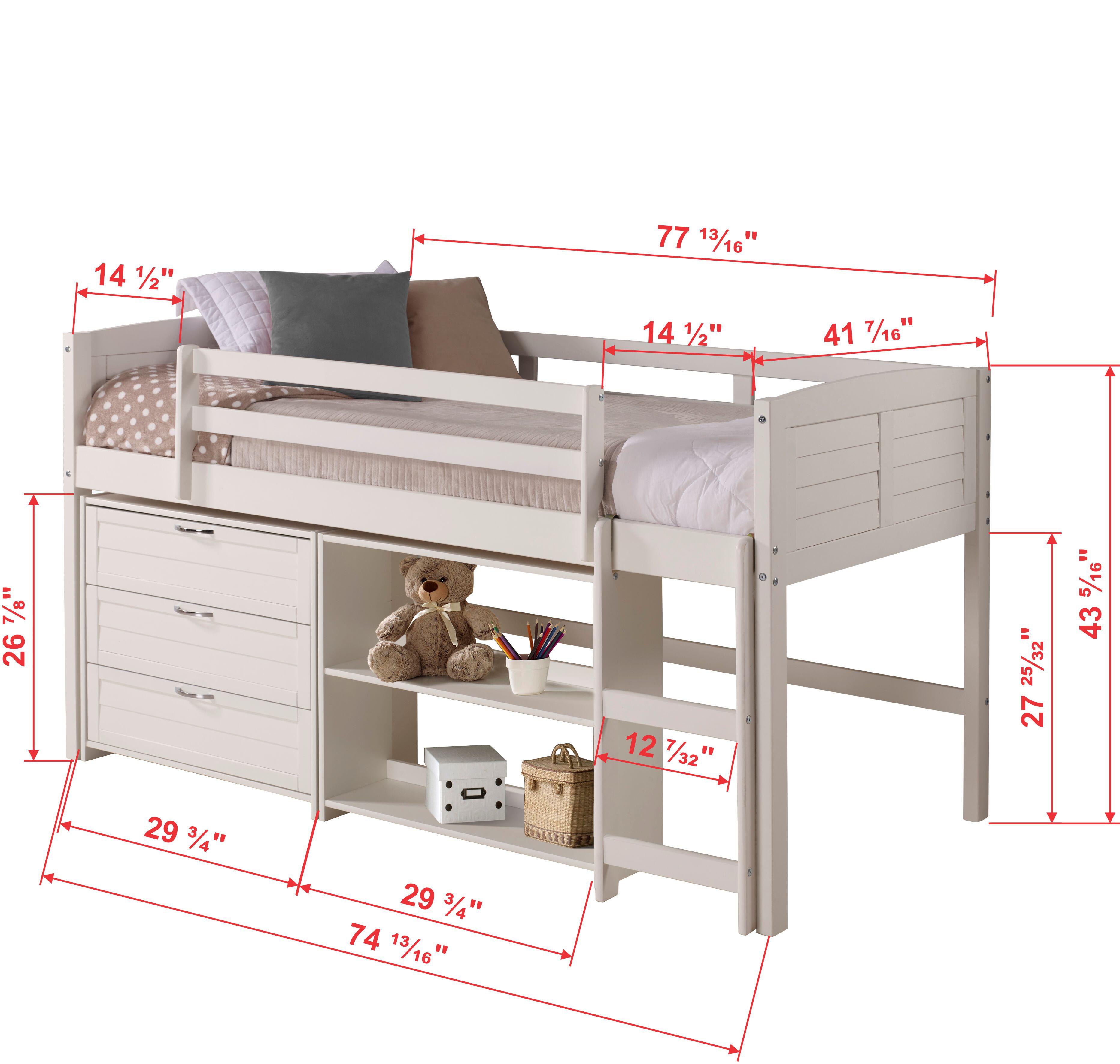 Donco Kids Louver Twin Modular Loft Bed, , large