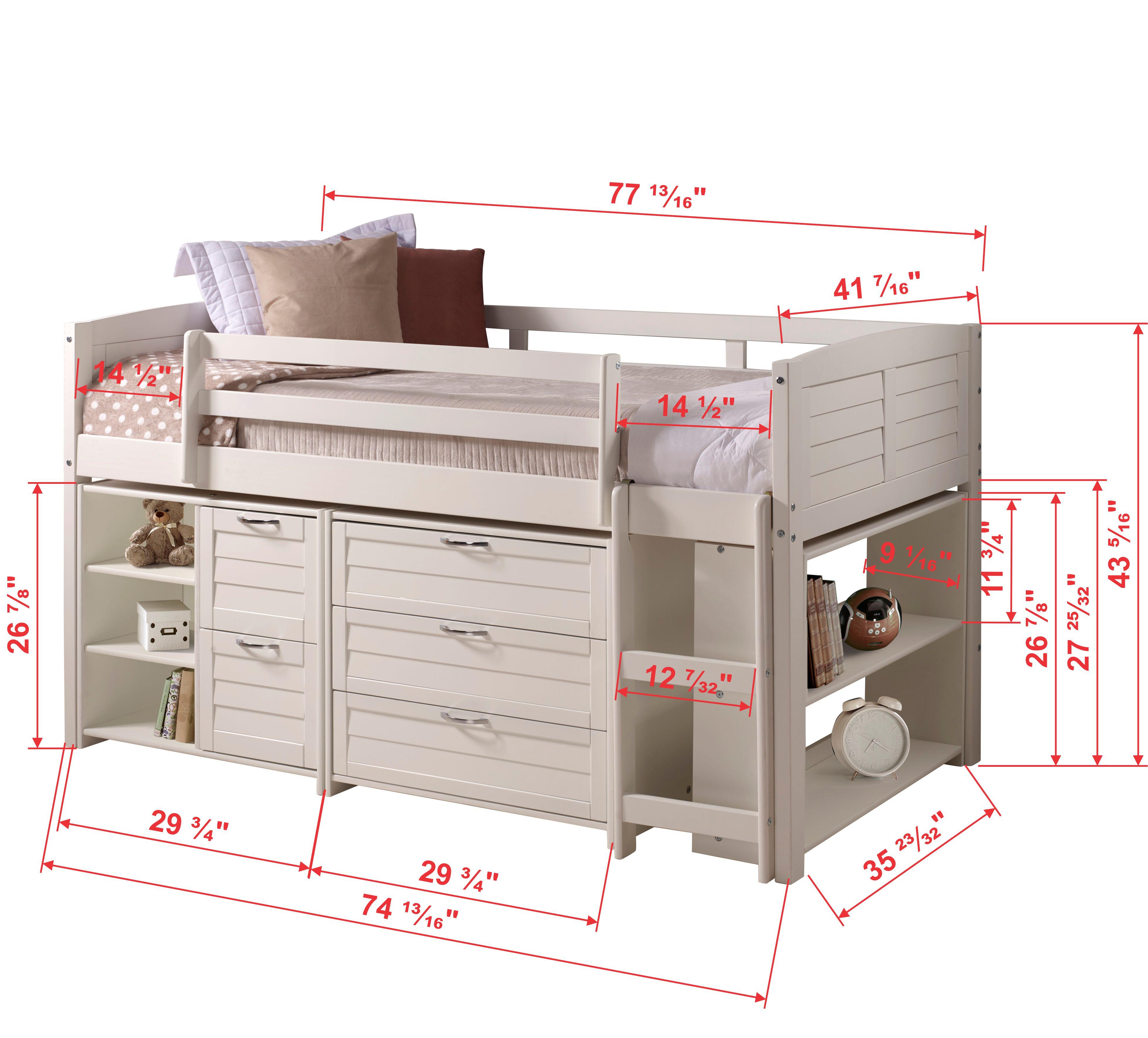 Donco Kids Louver Twin Modular Loft Bed, , large