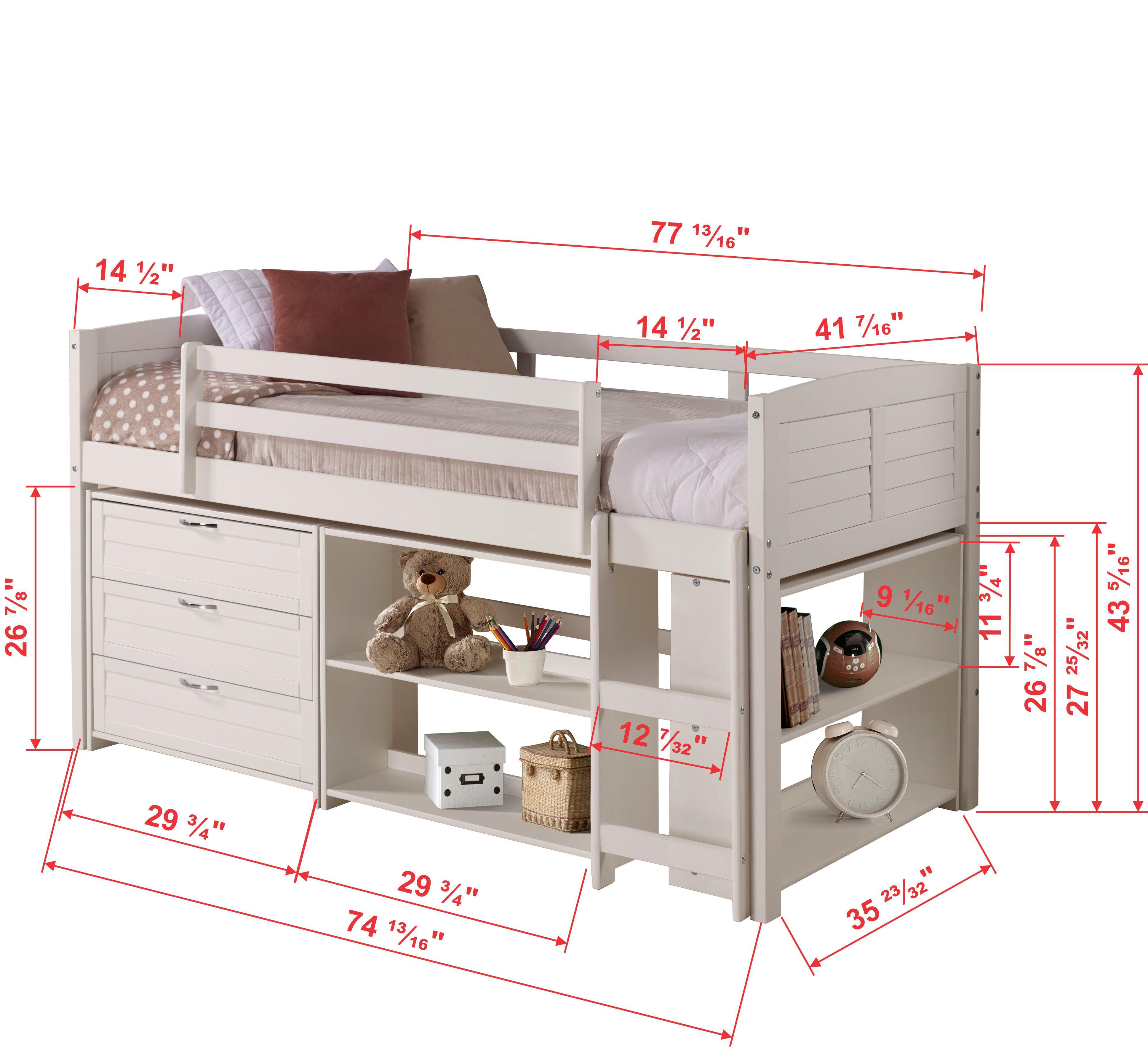 Donco Kids Louver Twin Modular Loft Bed, , large