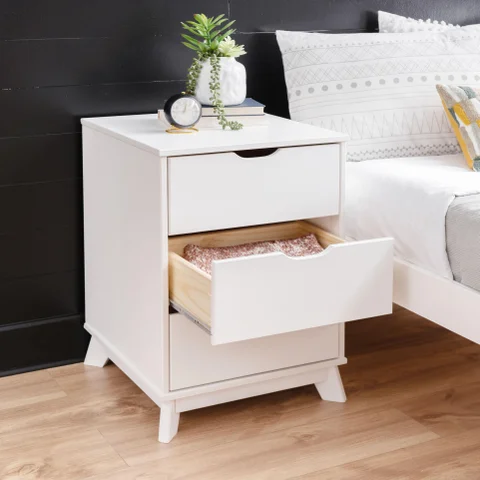 Linon Pierce 2 Nightstands and Dresser Set, White Linon Pierce 2 Nightstands and Dresser Set, White