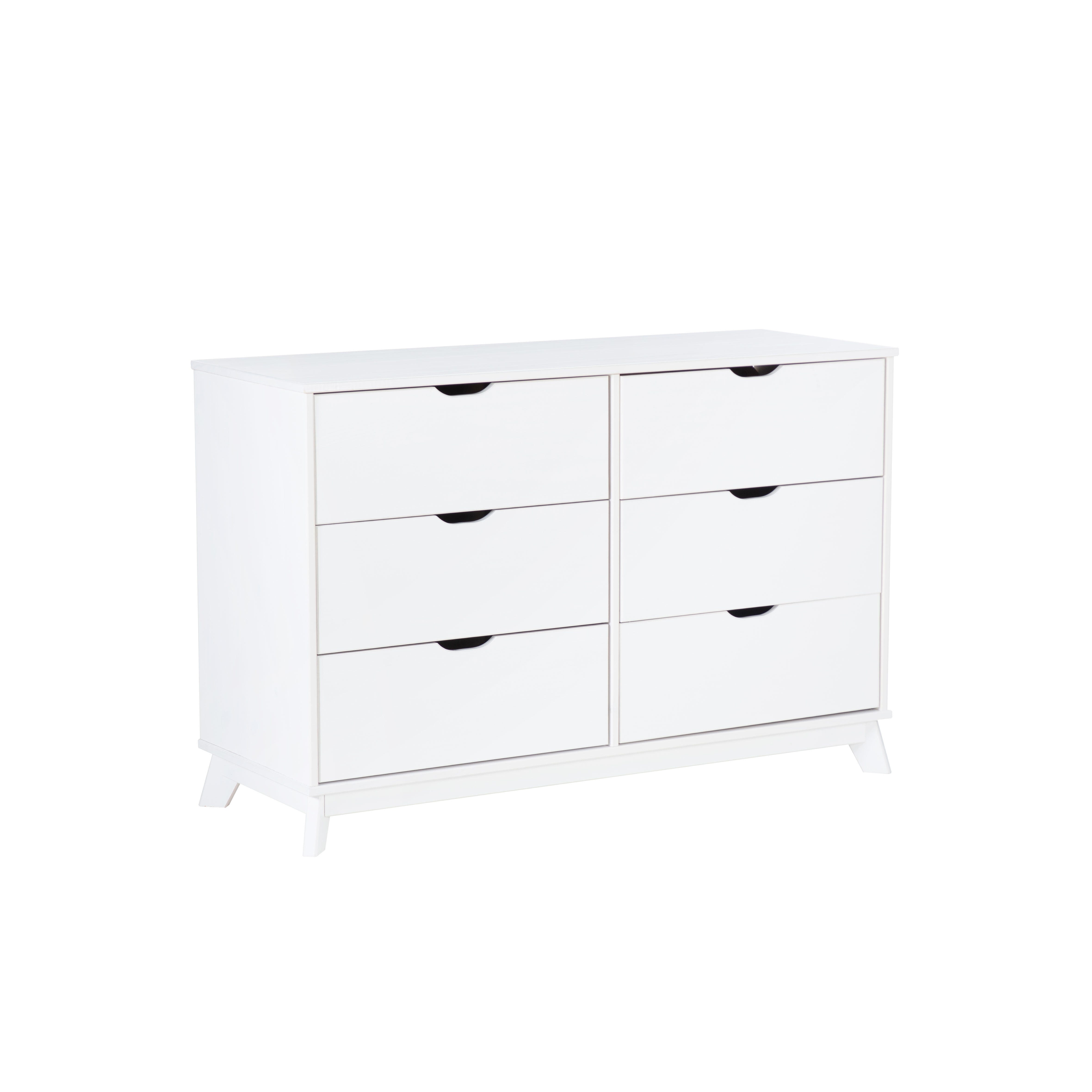 Linon Pierce 2 Nightstands and Dresser Set, White, large