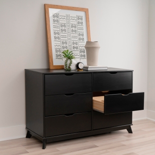 black dresser and nightstand set Velvet Glam 6-Piece Bedroom with LED Bed, Fireplace Dresser, Mirror & It features a rich black finish with a textured surface Linon Pierce 2 Nightstands and