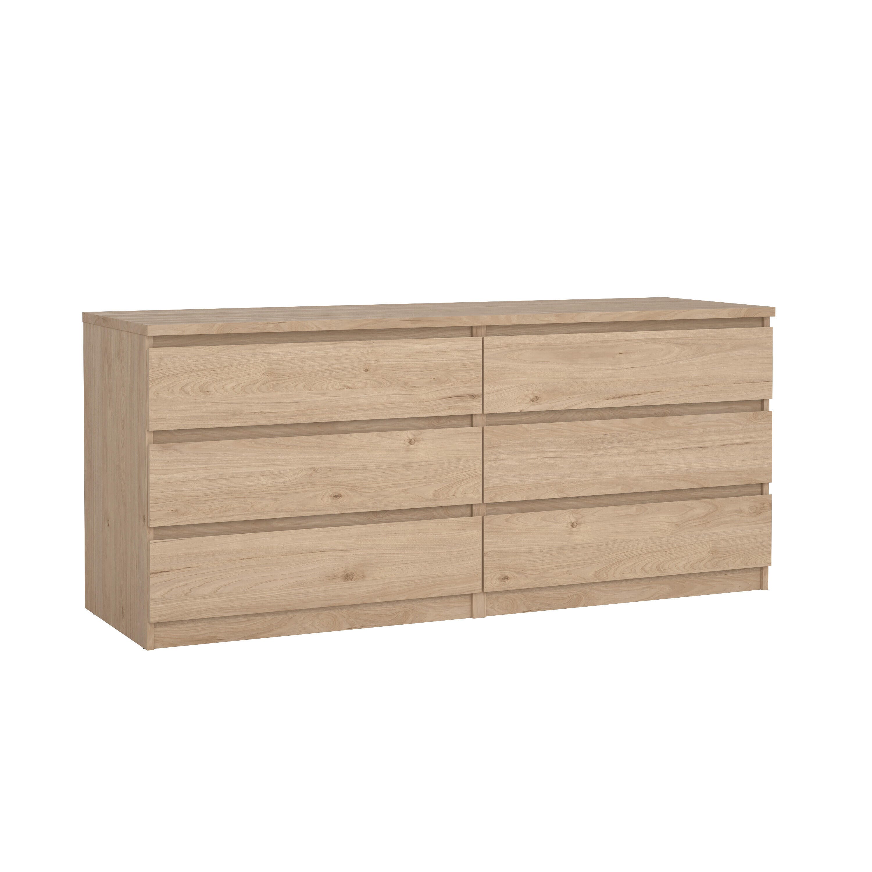 Tvilum Scottsdale 61" 6 Drawer Double Dresser, Jackson Hickory, large