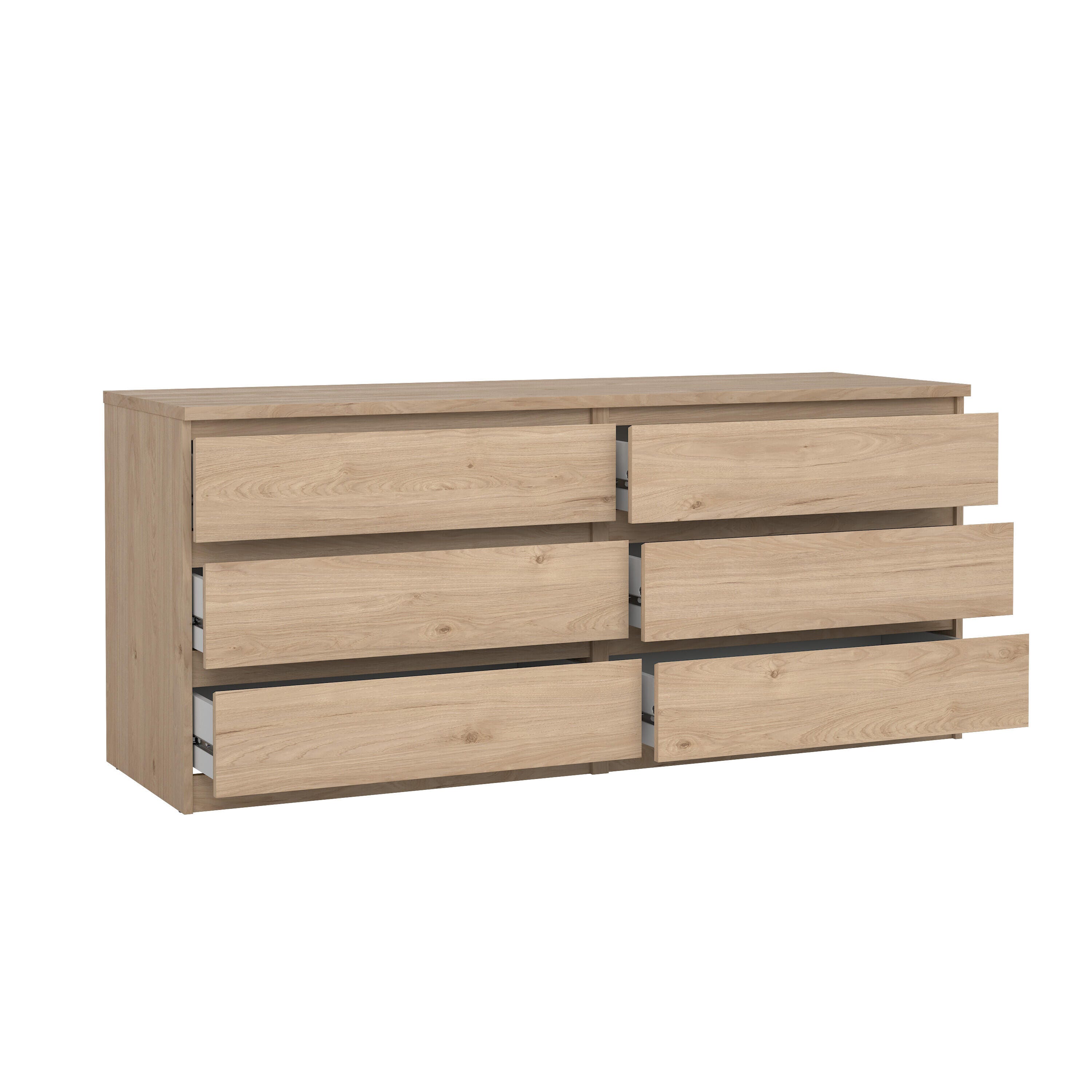 Tvilum Scottsdale 61" 6 Drawer Double Dresser, Jackson Hickory, large