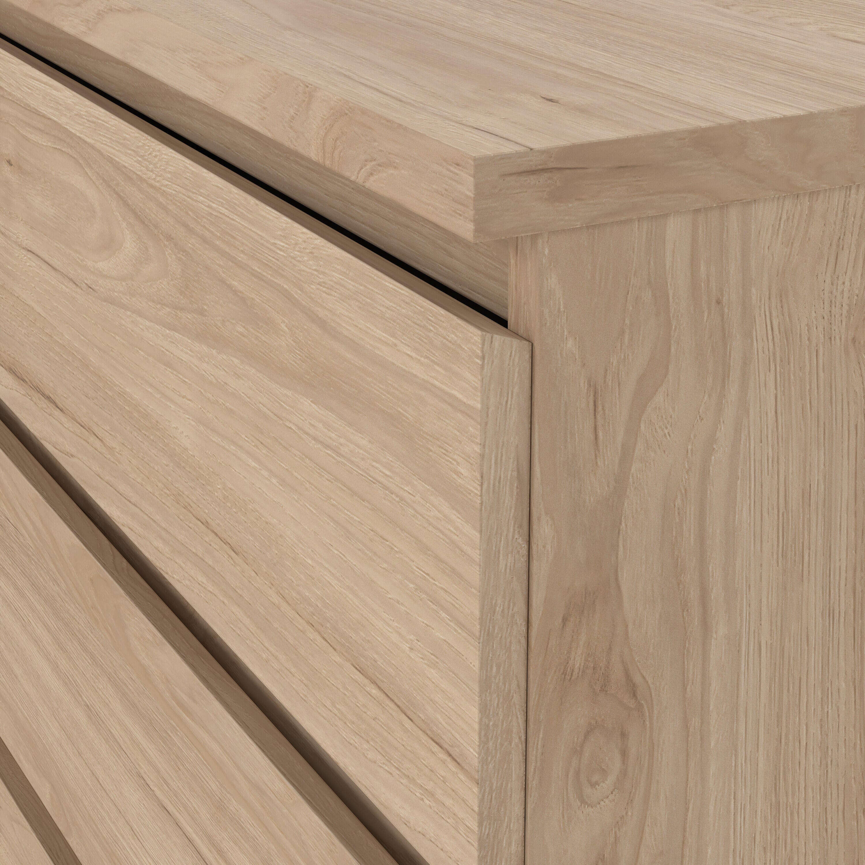 Tvilum Scottsdale 61" 6 Drawer Double Dresser, Jackson Hickory, large
