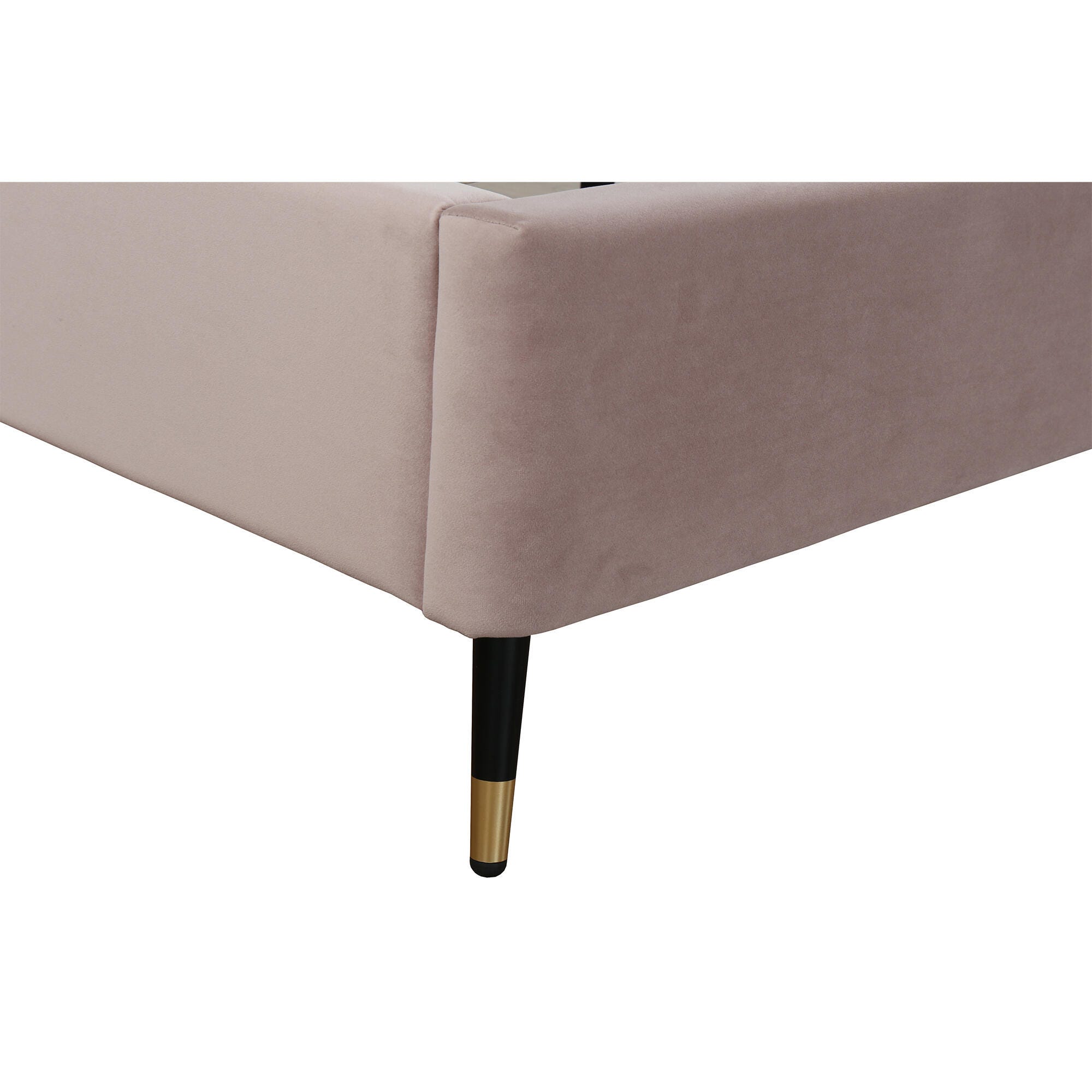 Manhattan Comfort Crosby Queen Upholstered Bed, Blush, large
