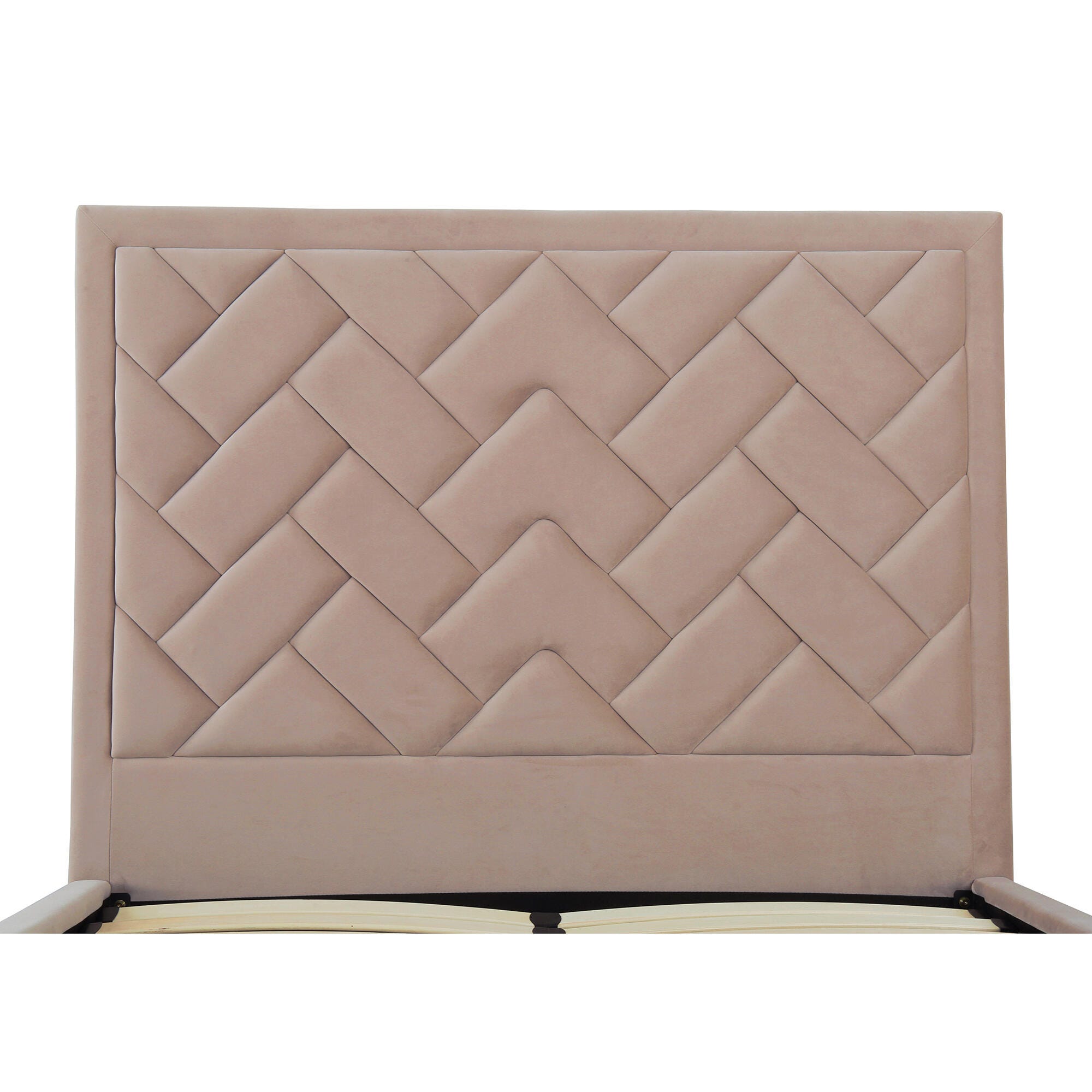 Manhattan Comfort Crosby Full Upholstered Bed, Nude, large