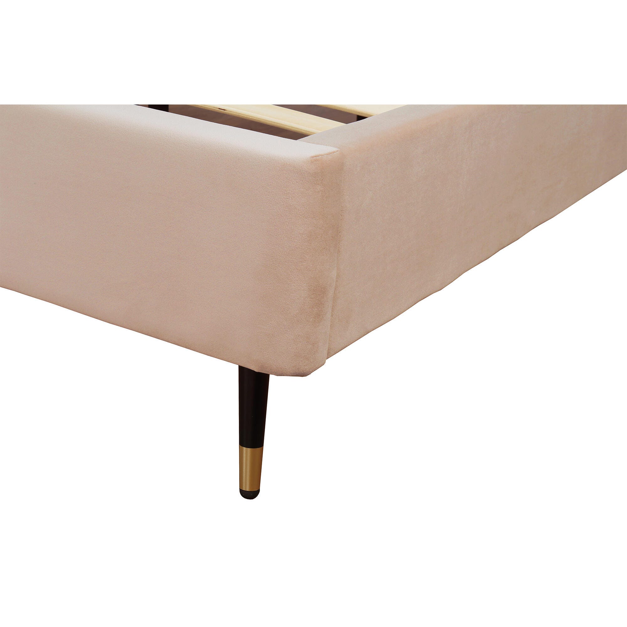Manhattan Comfort Crosby Full Upholstered Bed, Nude, large