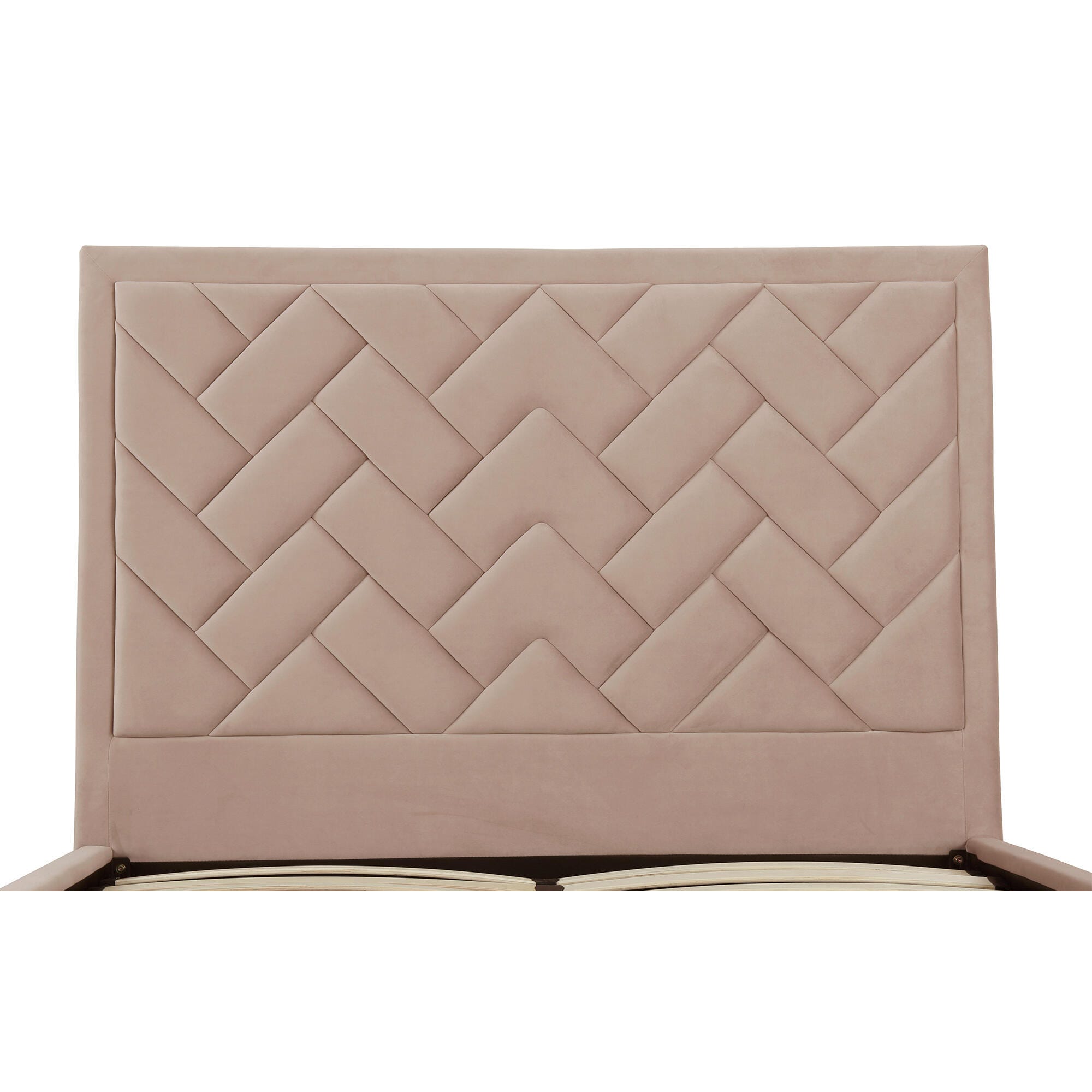 Manhattan Comfort Crosby Queen Upholstered Bed, Nude, large