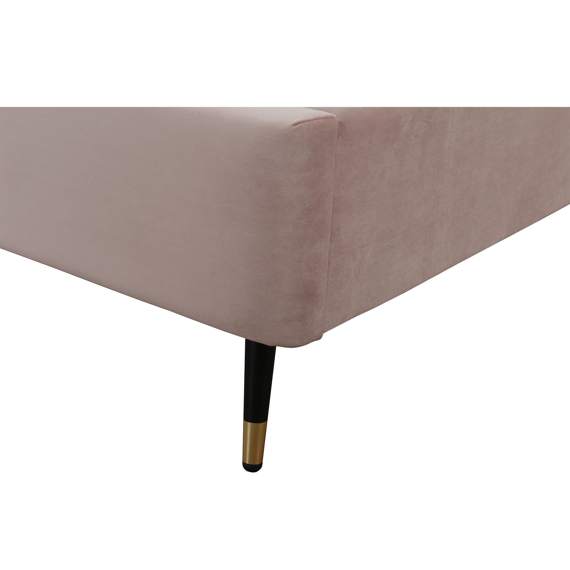 Manhattan Comfort Crosby Full Upholstered Bed, Blush, large