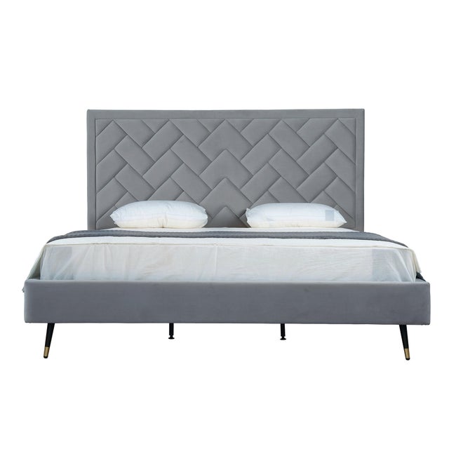 Manhattan Comfort Crosby King Upholstered Bed