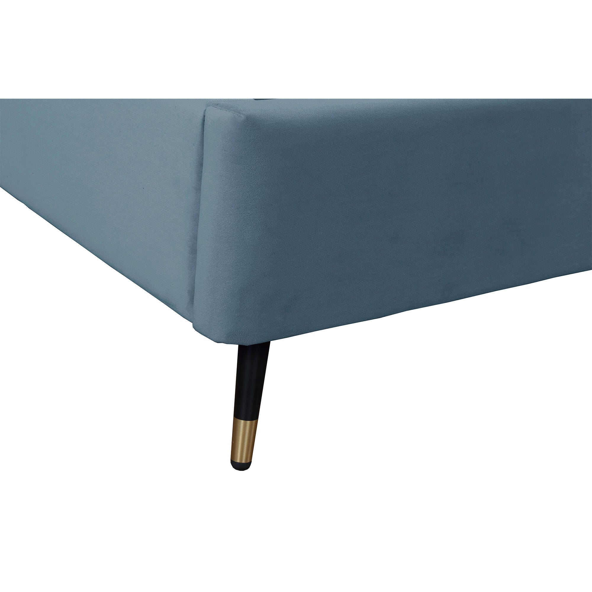 Manhattan Comfort Crosby Twin Platform Bed, Blue, large
