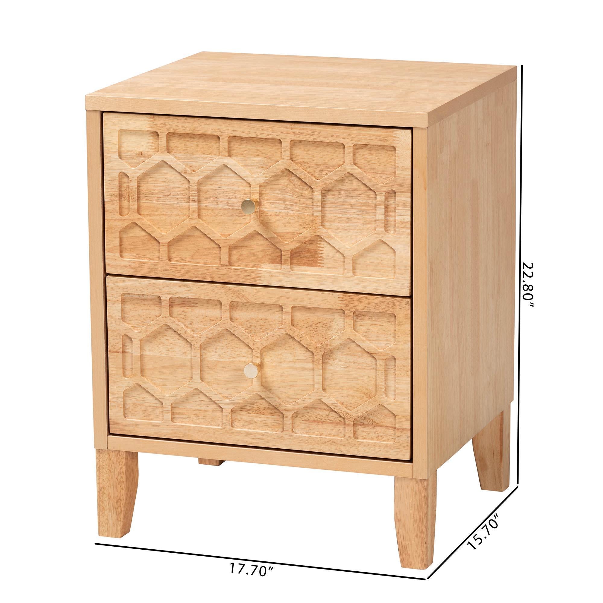 Baxton Studio Hosea 18" Nightstand, , large