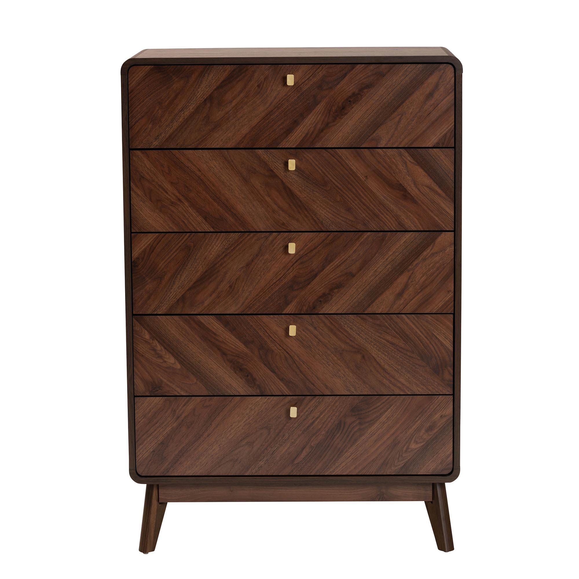 Baxton Studio Markell 32" 5-Drawer Chest, , large