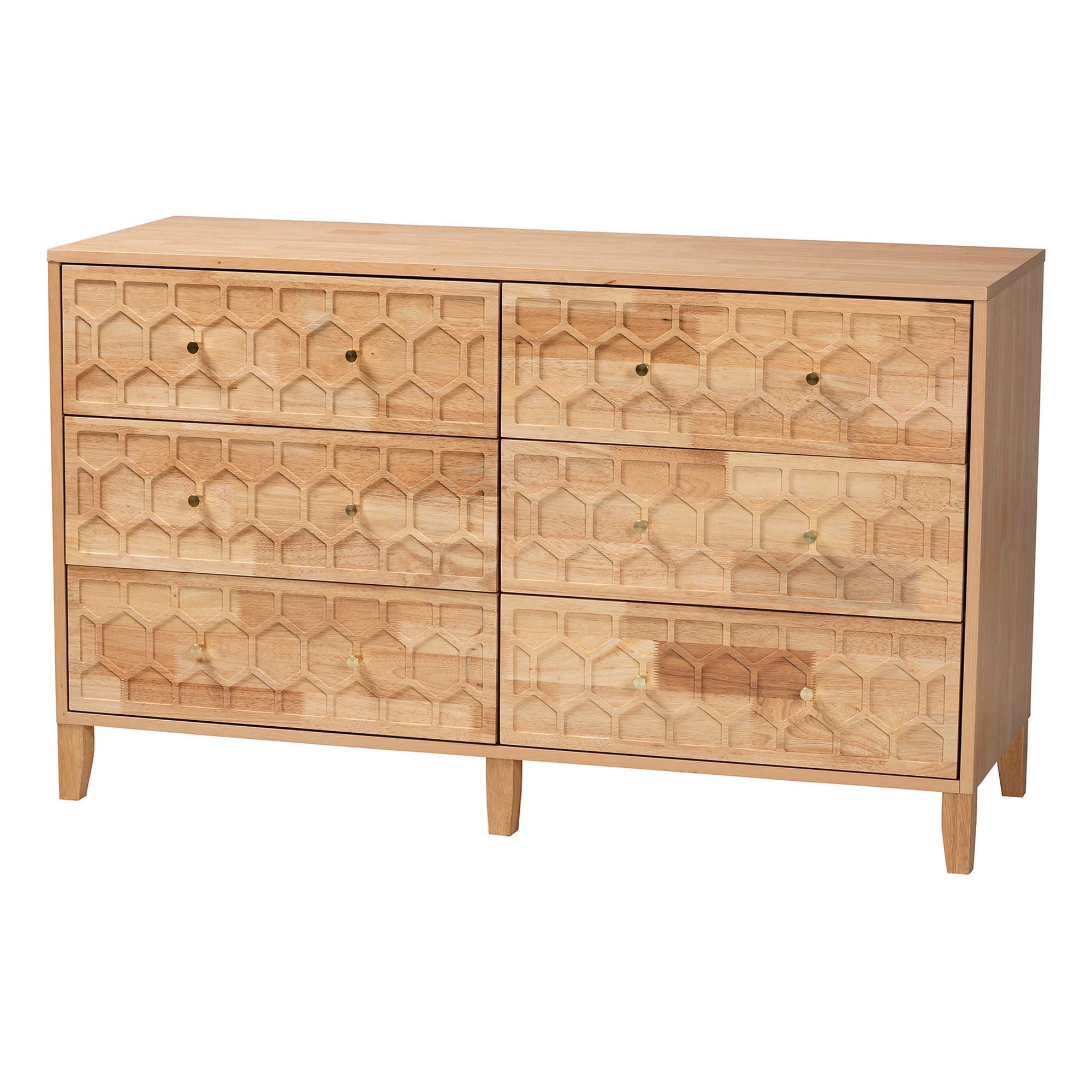 Baxton Studio Hosea 55" 6-Drawer Dresser, , large