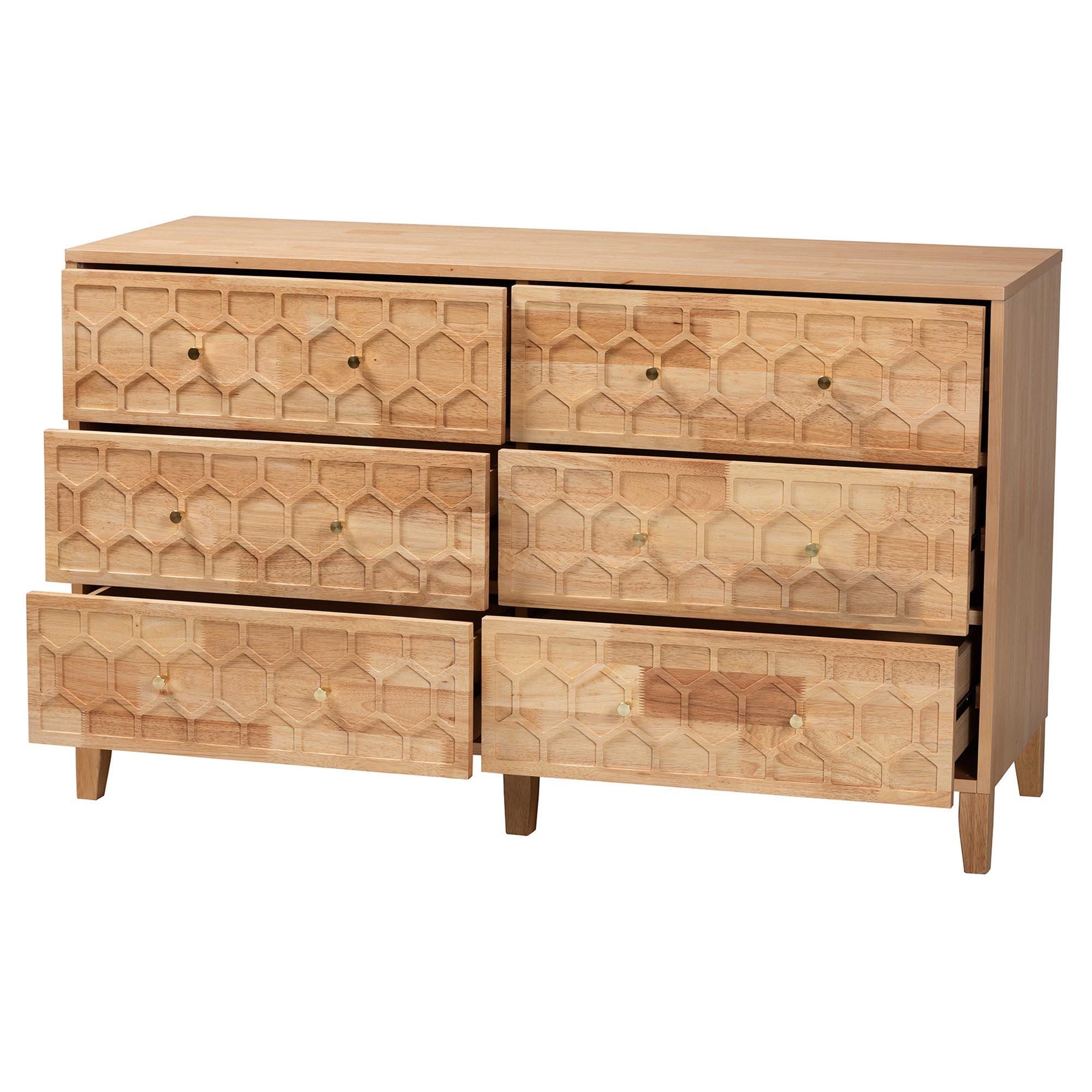 Baxton Studio Hosea 55" 6-Drawer Dresser, , large