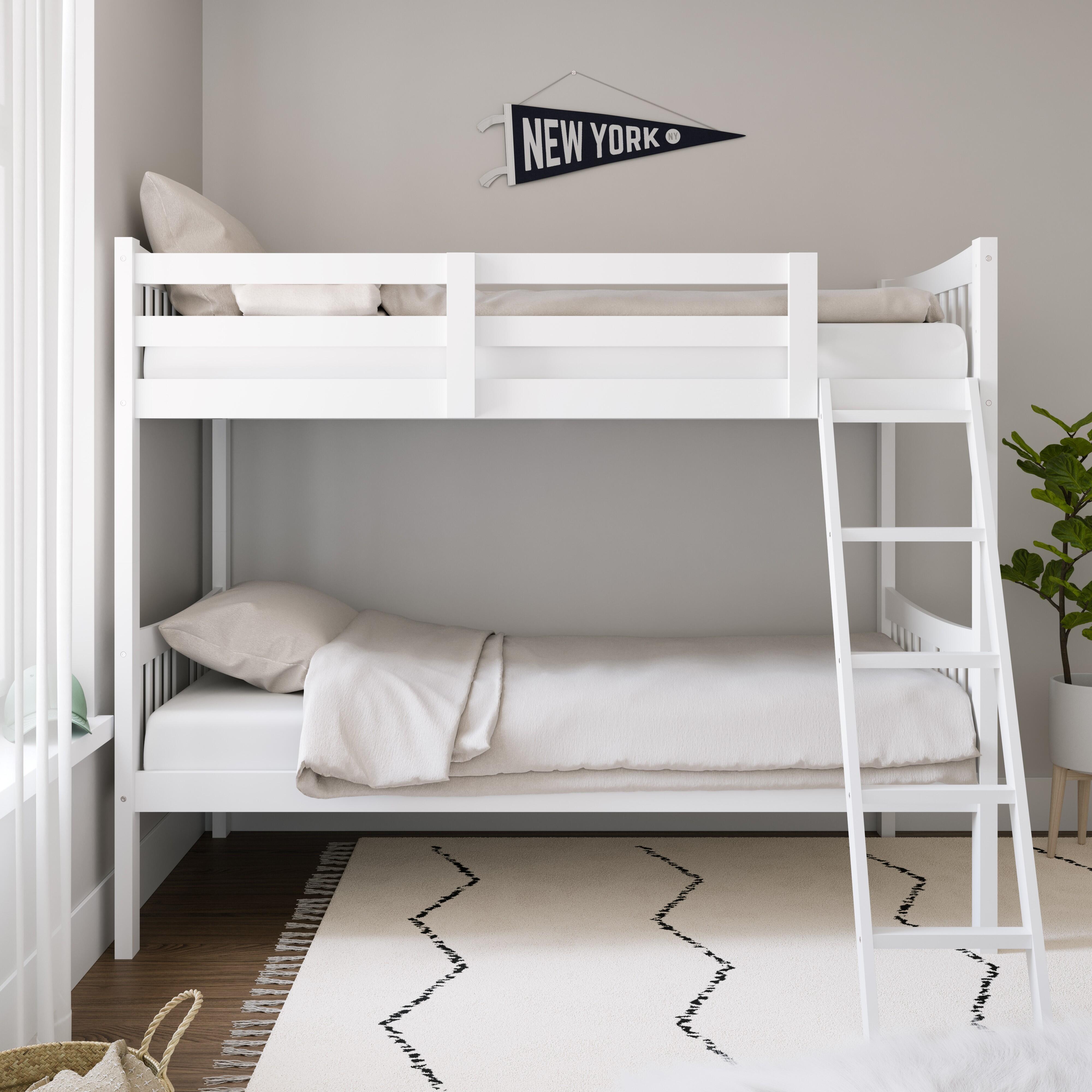 Storkcraft Caribou Twin-over-Twin Bunk Bed, White, large