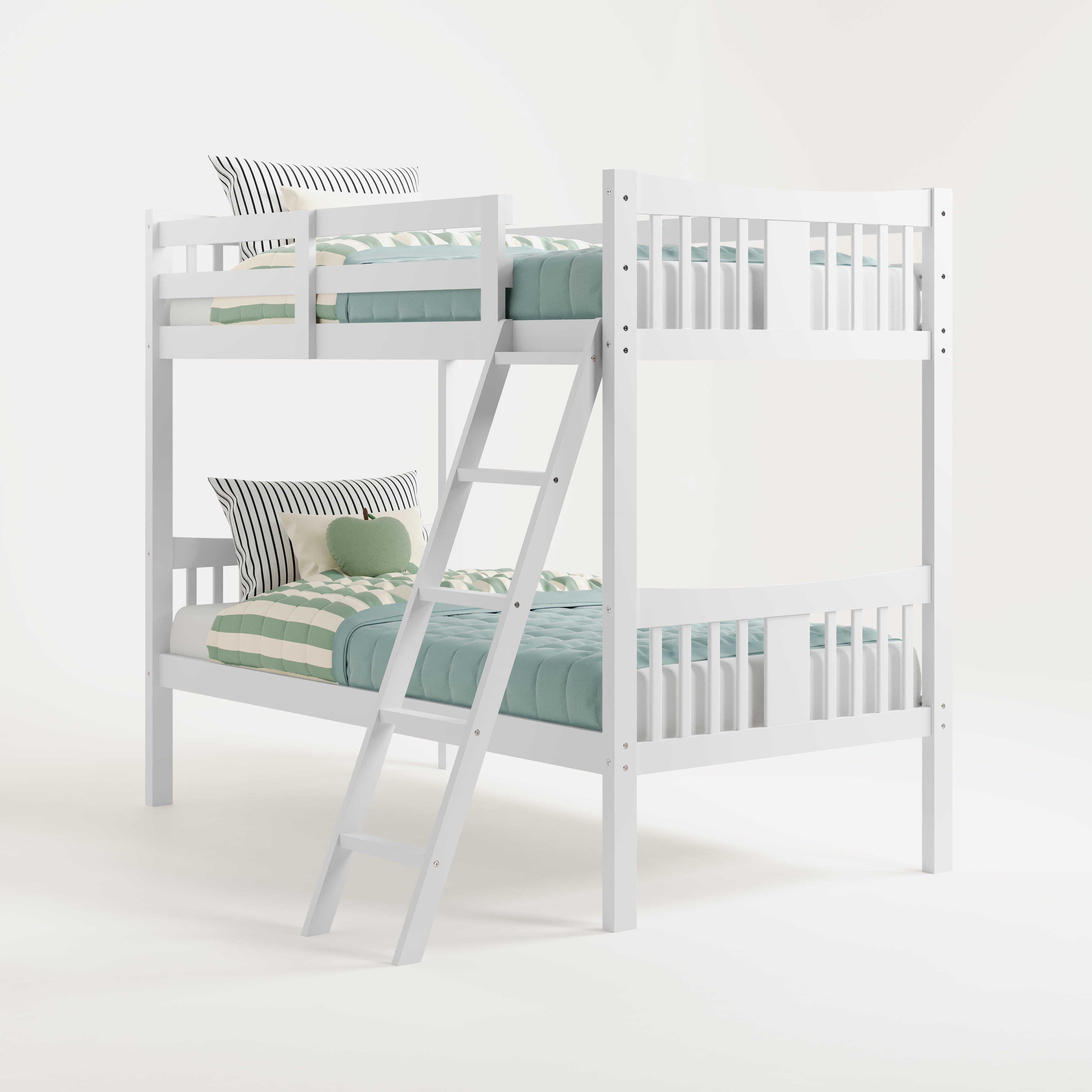 Storkcraft Caribou Twin-over-Twin Bunk Bed, White, large