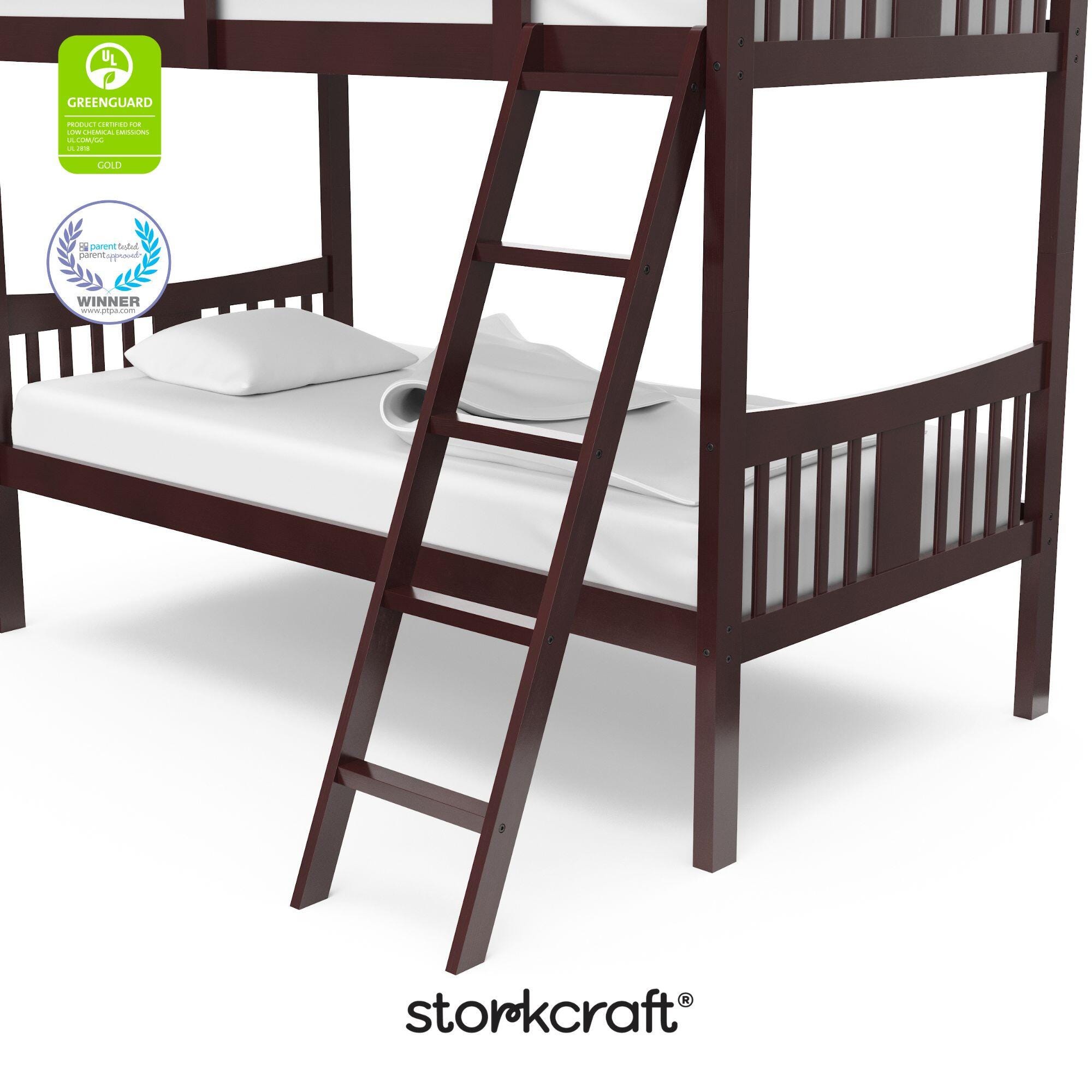 Storkcraft Caribou Twin-over-Twin Bunk Bed, Espresso, large