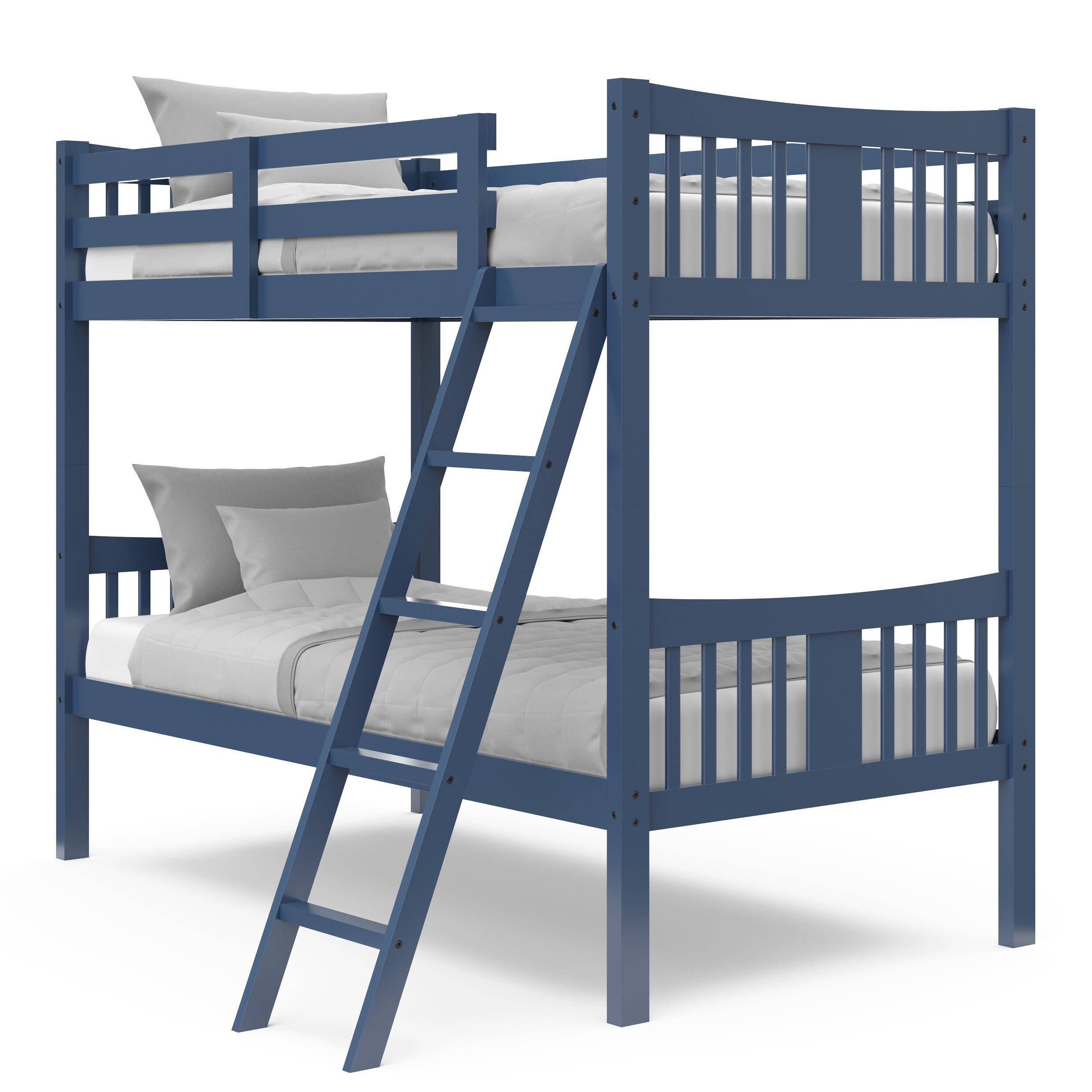 Storkcraft Caribou Twin-over-Twin Bunk Bed, Navy, large