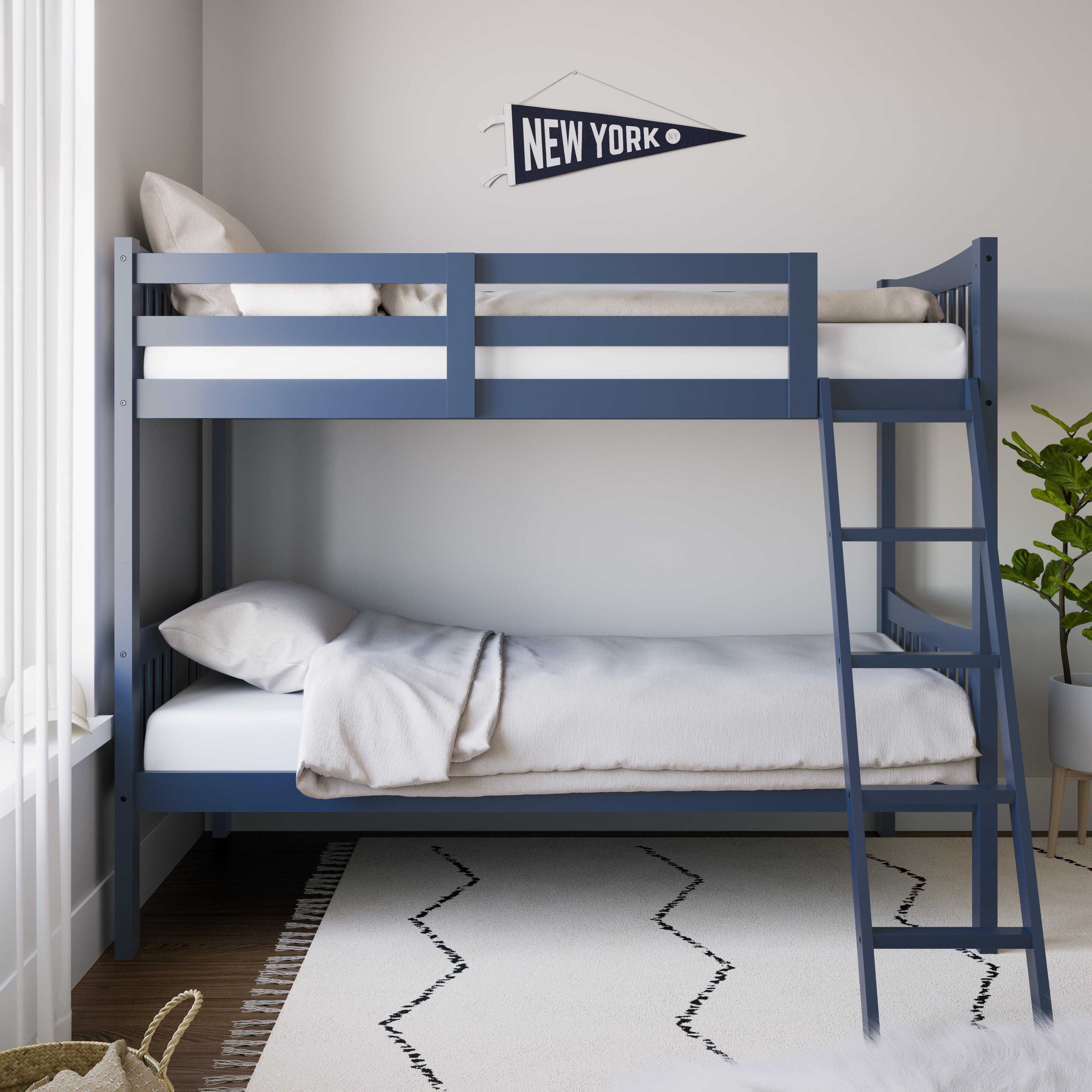 Storkcraft Caribou Twin-over-Twin Bunk Bed, Navy, large