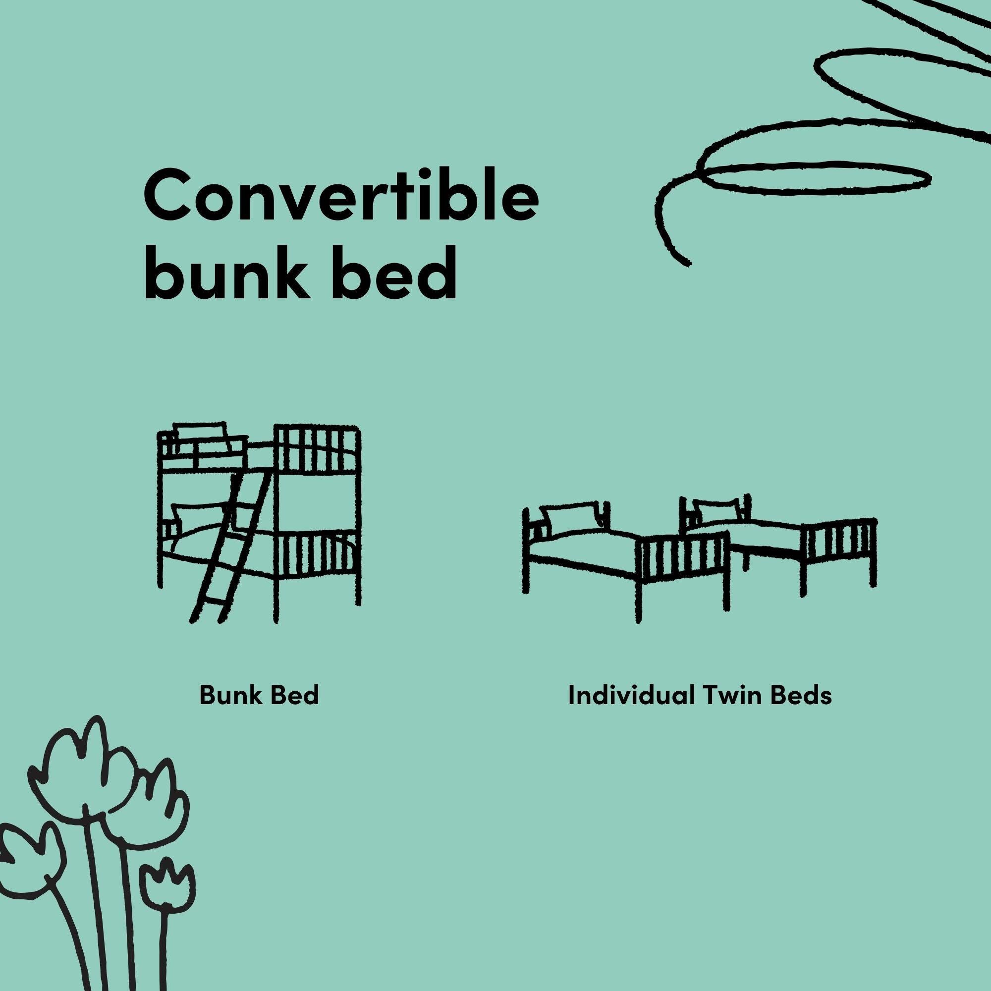 Storkcraft Caribou Twin-over-Twin Bunk Bed, Navy, large