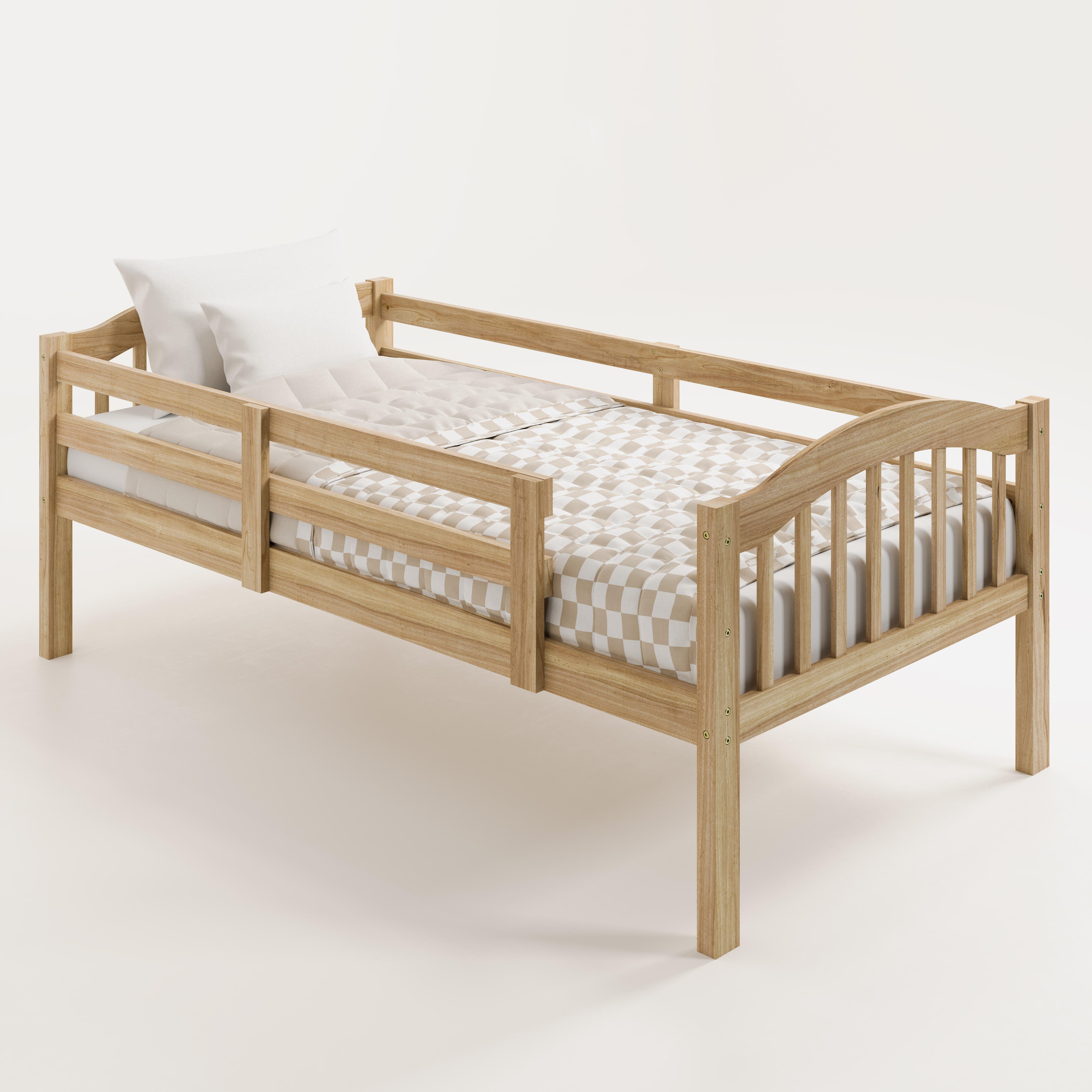 Storkcraft Longhorn Twin-over-Twin Bunk Bed, Natural, large