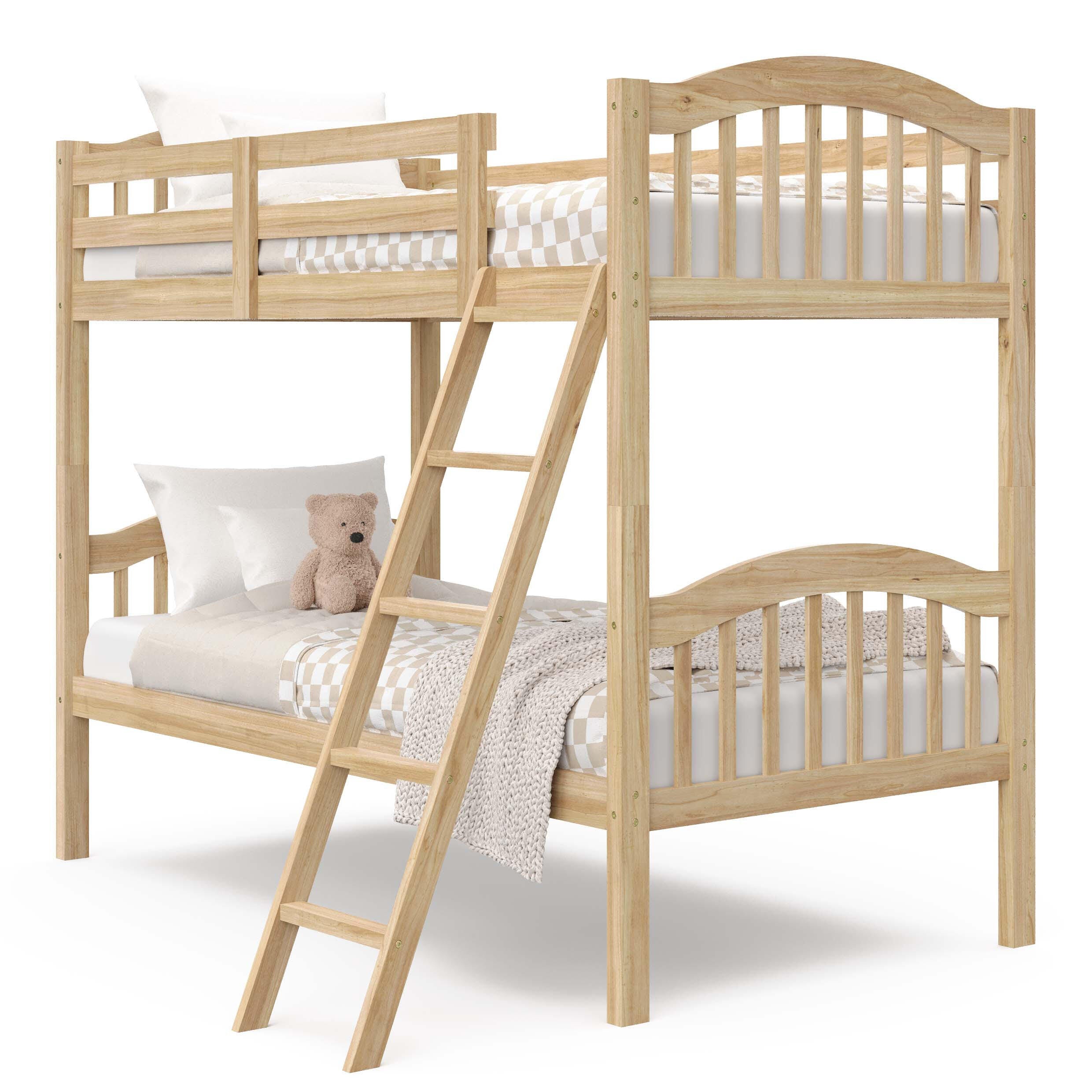 Storkcraft Longhorn Twin-over-Twin Bunk Bed, Natural, large