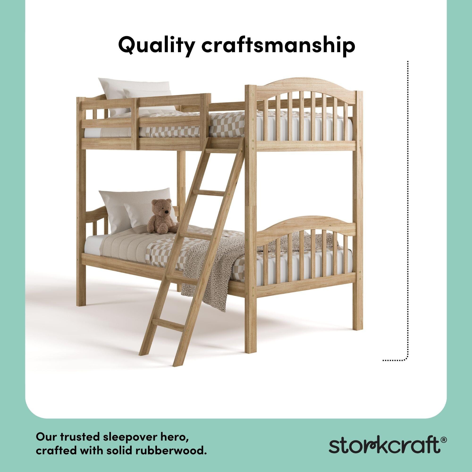 Storkcraft Longhorn Twin-over-Twin Bunk Bed, Natural, large