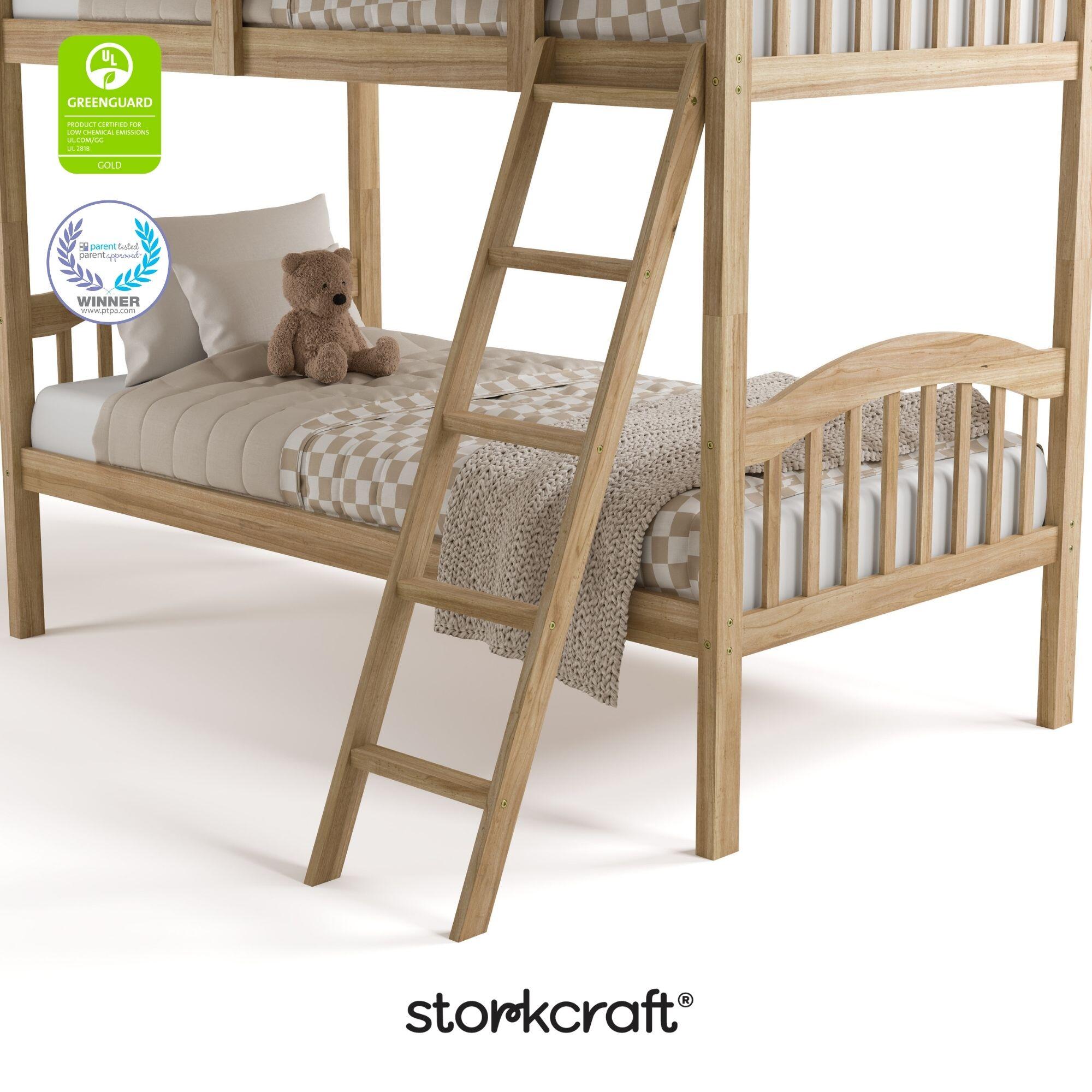 Storkcraft Longhorn Twin-over-Twin Bunk Bed, Natural, large