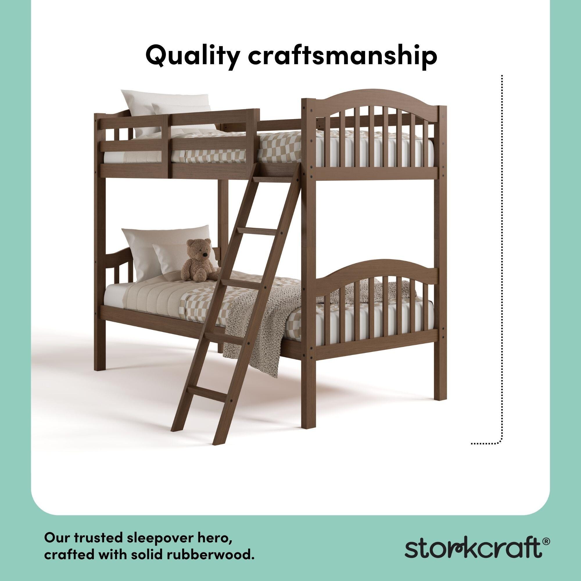 Storkcraft Longhorn Twin-over-Twin Bunk Bed, Hazelnut, large