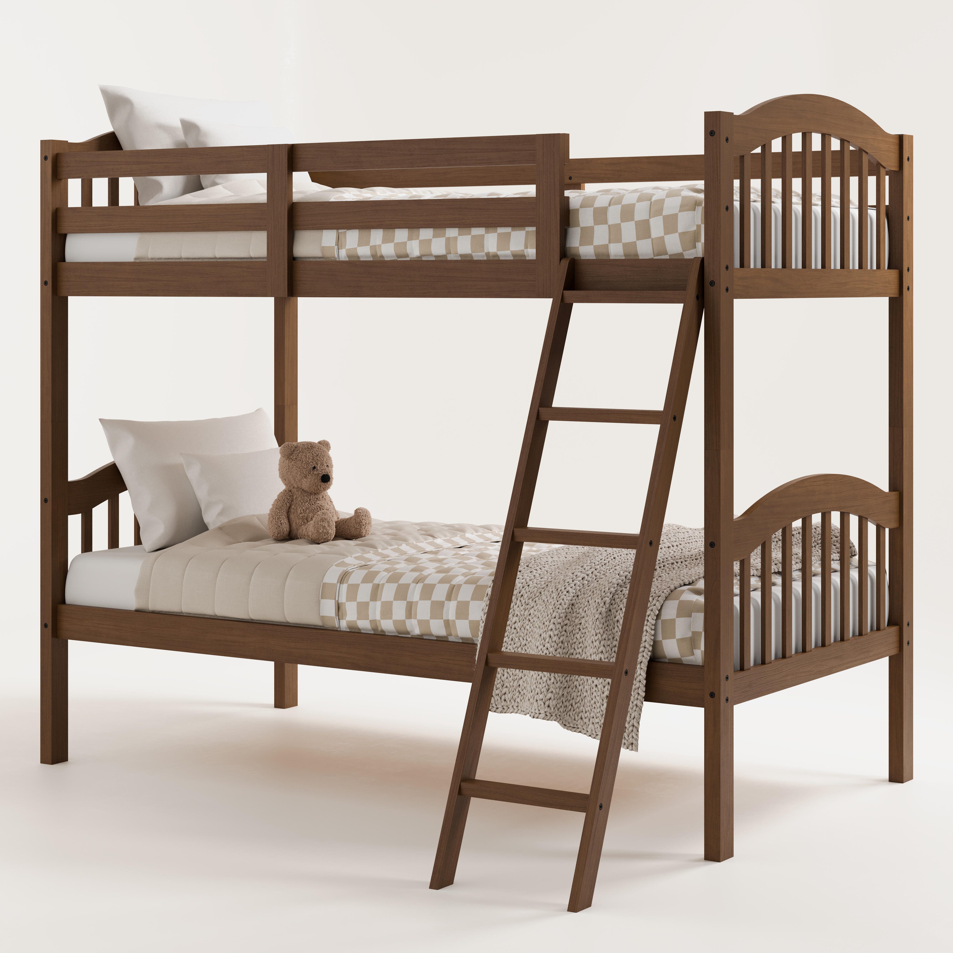 Storkcraft Longhorn Twin-over-Twin Bunk Bed, Hazelnut, large