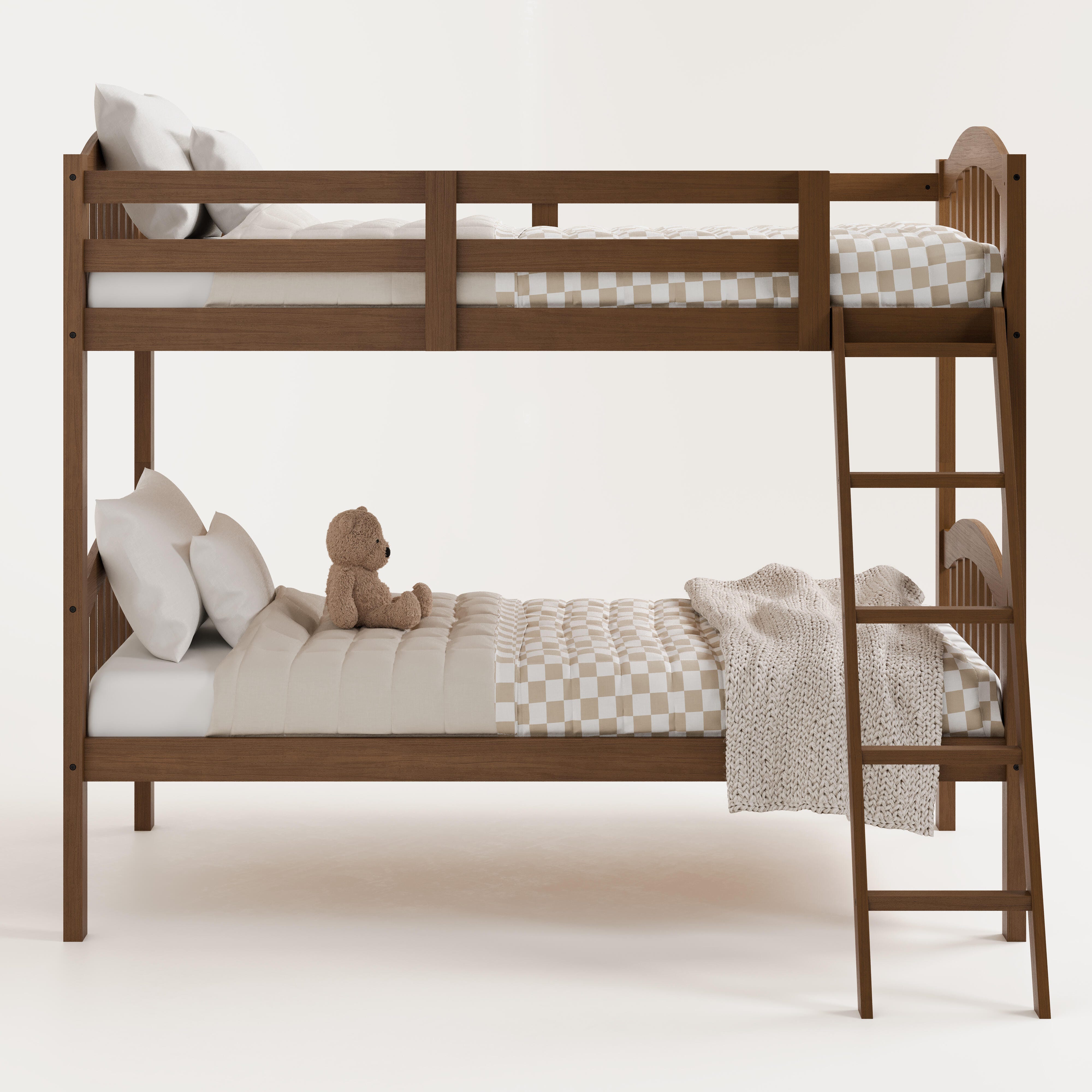 Storkcraft Longhorn Twin-over-Twin Bunk Bed, Hazelnut, large