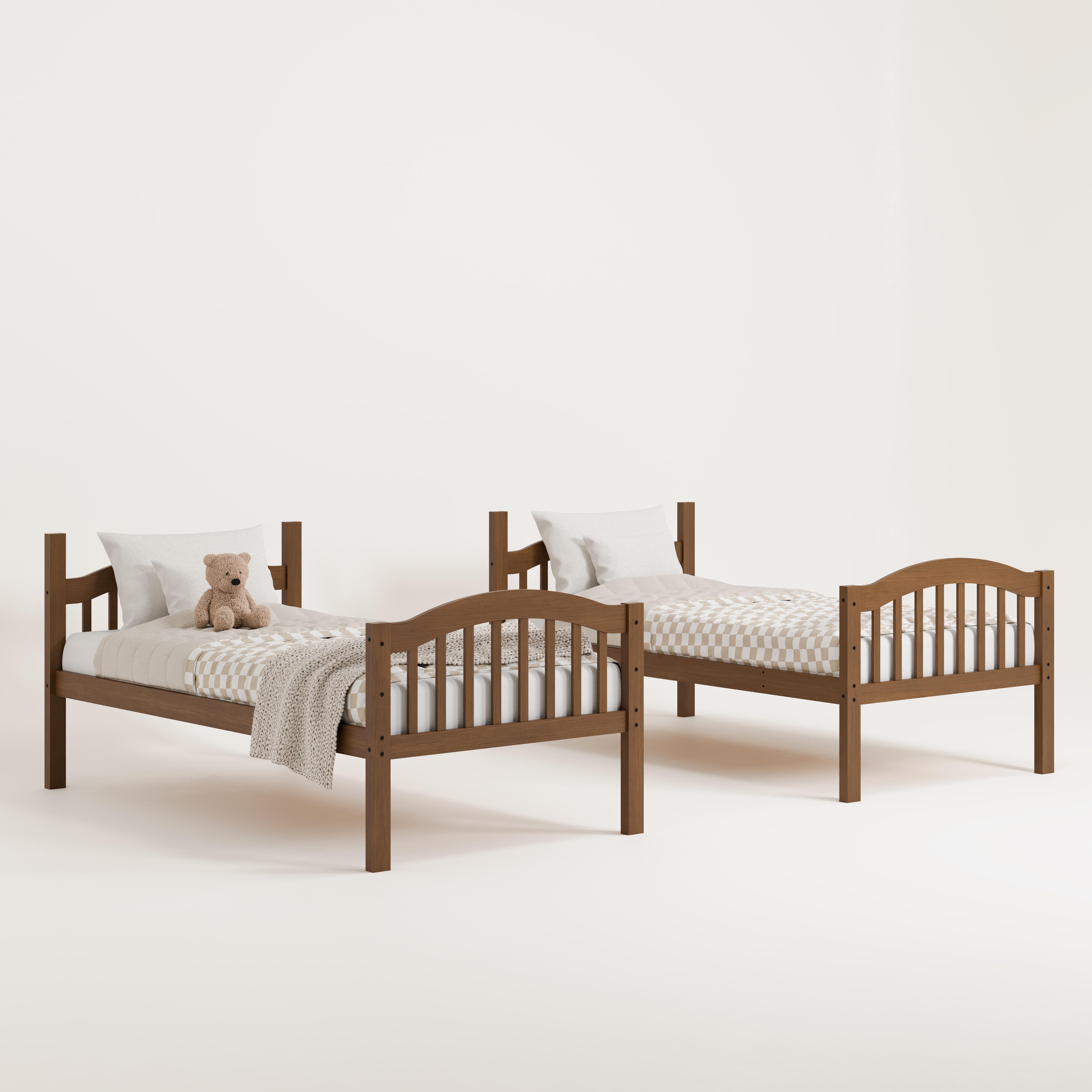 Storkcraft Longhorn Twin-over-Twin Bunk Bed, Hazelnut, large