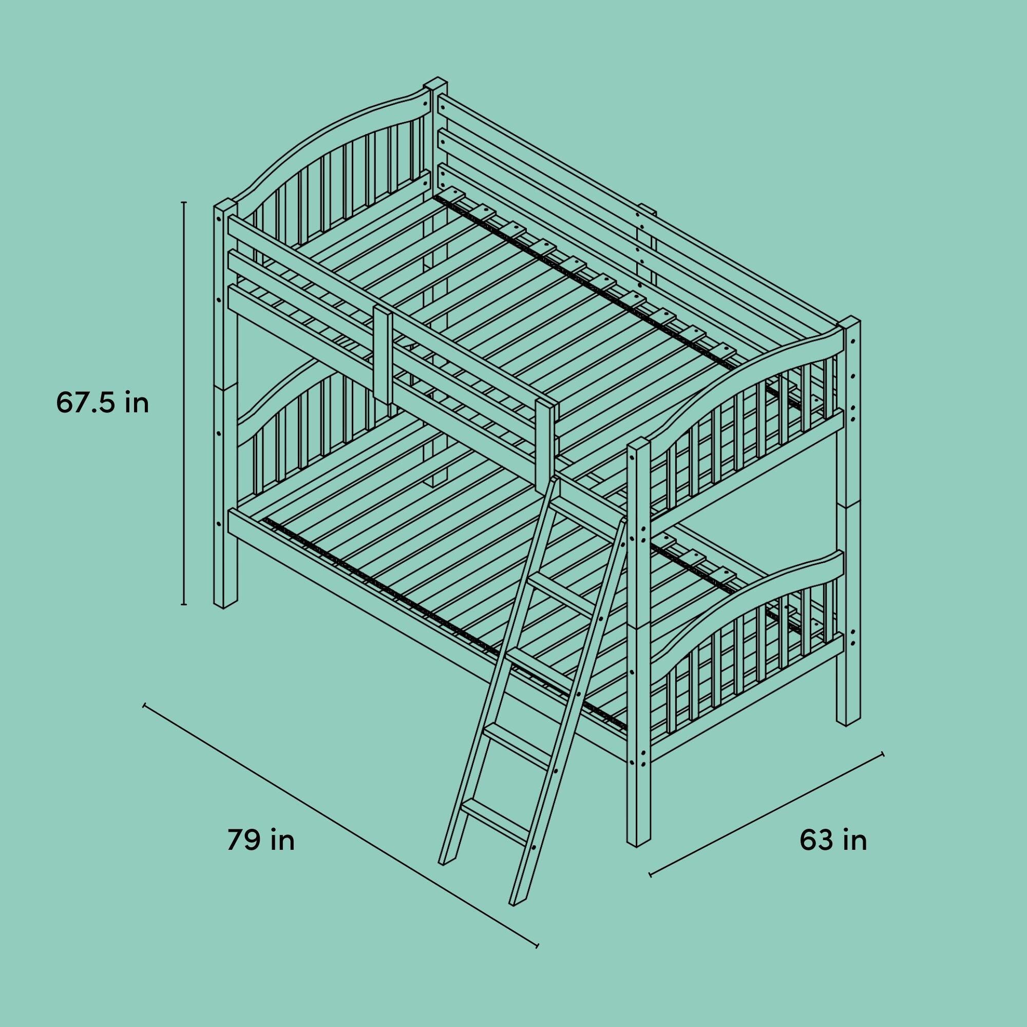 Storkcraft Longhorn Twin-over-Twin Bunk Bed, Espresso, large