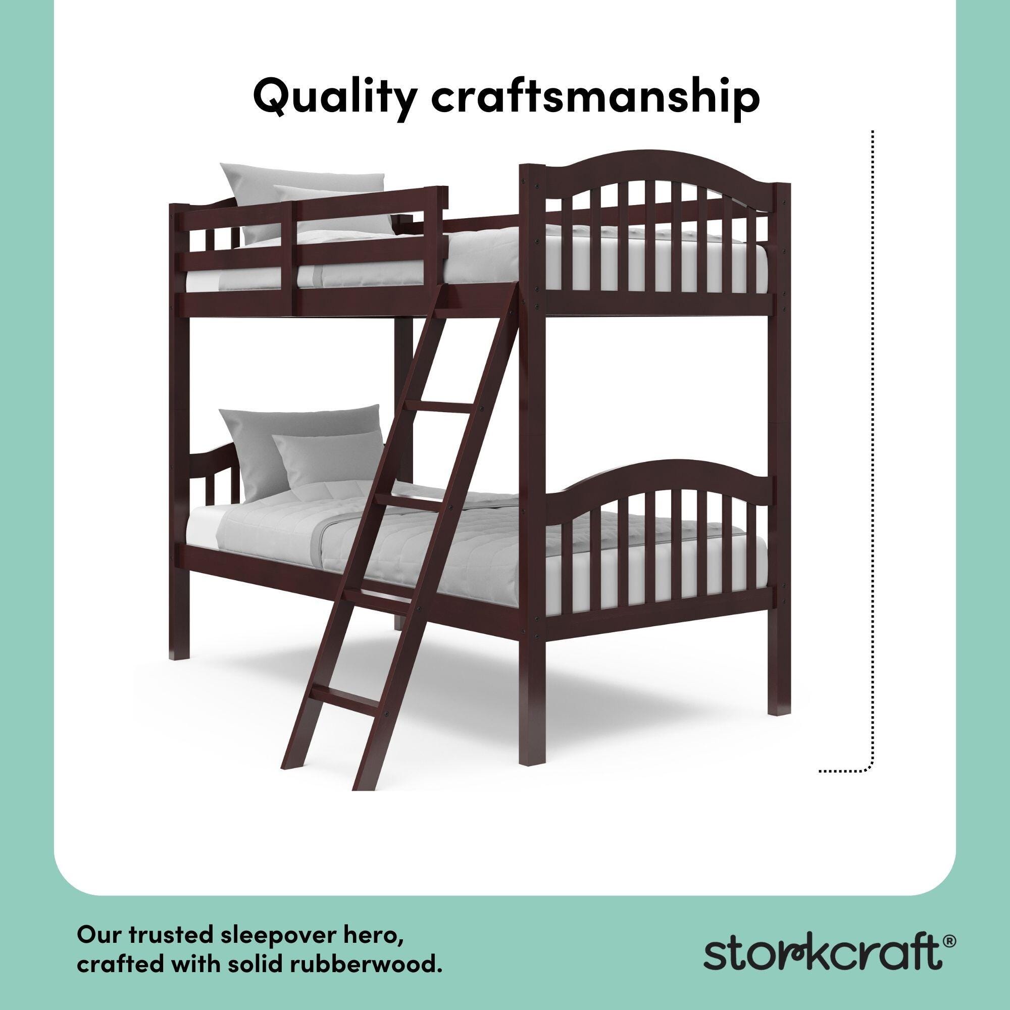 Storkcraft Longhorn Twin-over-Twin Bunk Bed, Espresso, large